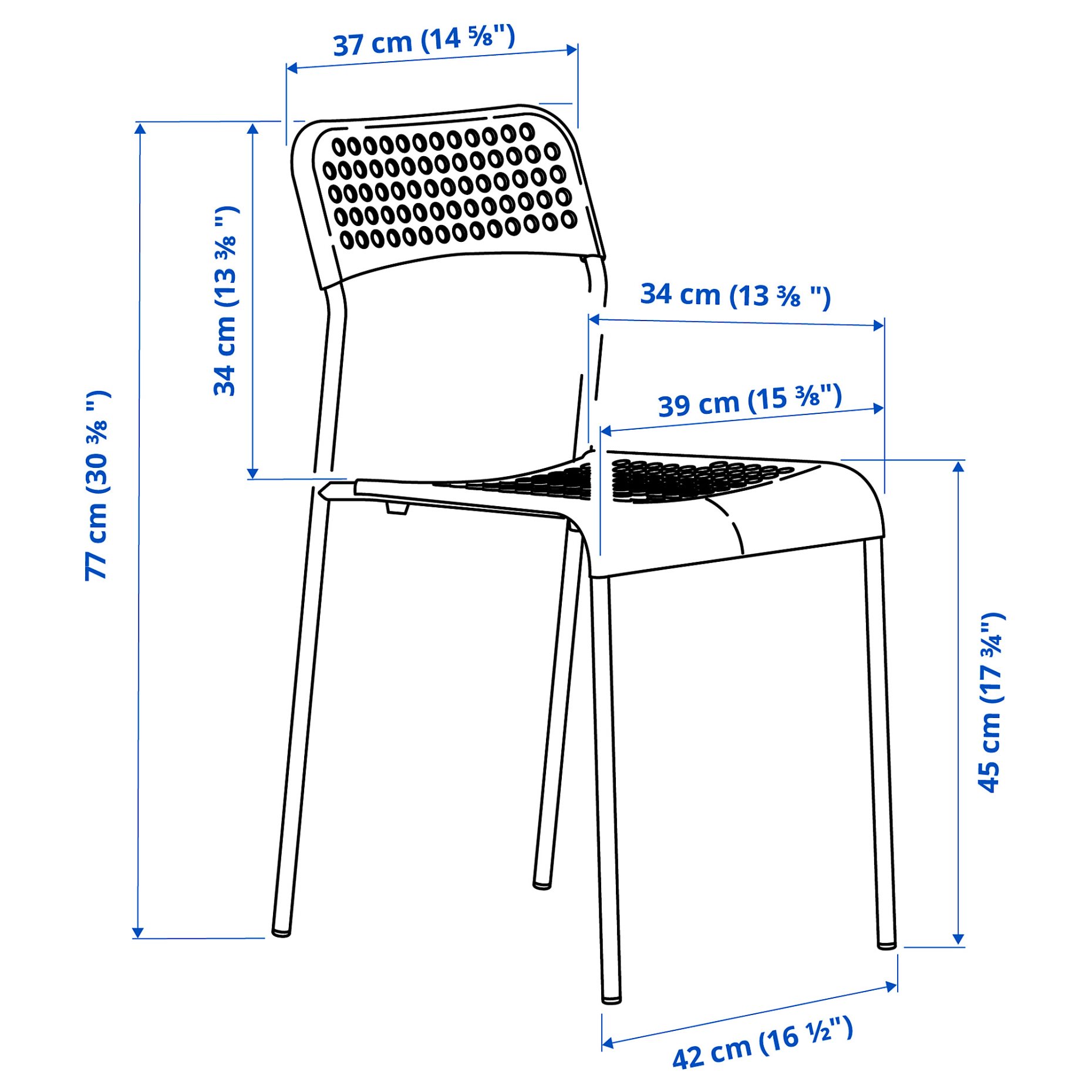 SANDSBERG/ADDE, τραπέζι και 4 καρέκλες, 110x67 cm, 594.291.94