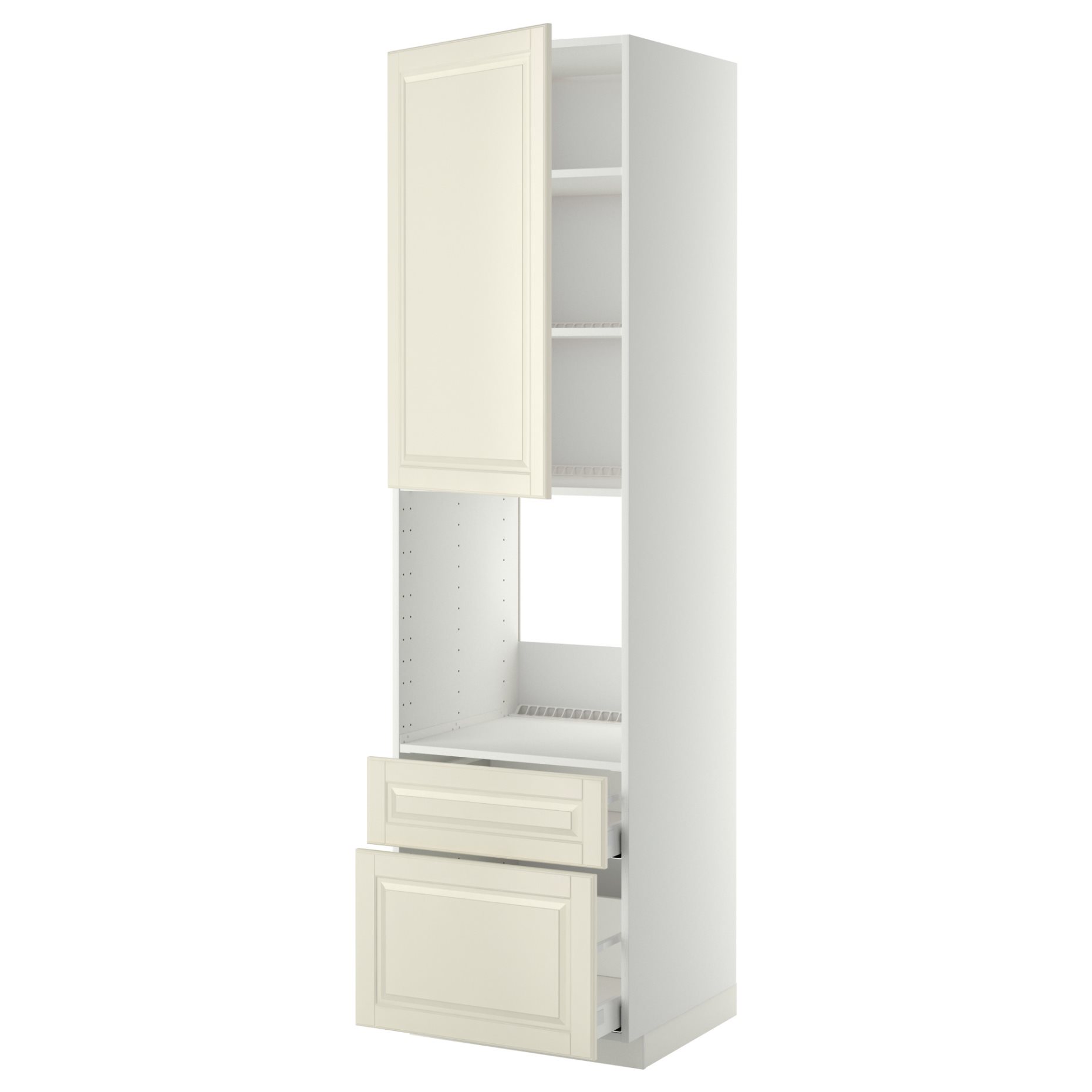 METOD/MAXIMERA, high cabinet for oven with door/2 drawers, 60x60x220 cm, 594.542.68