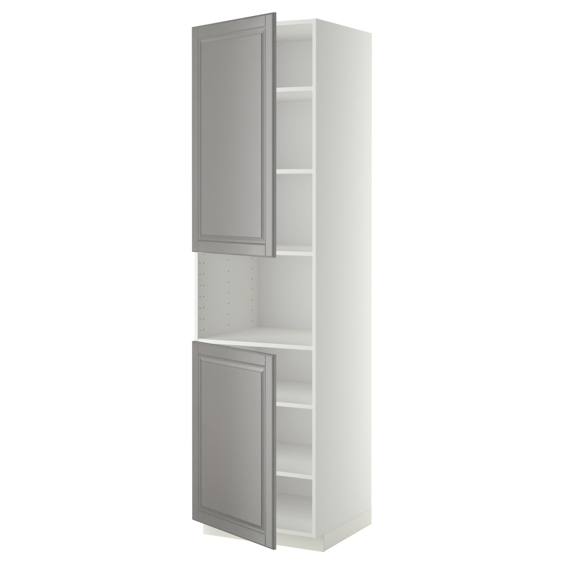 METOD, high cabinet for microwave with 2 doors/shelves, 60x60x220 cm, 594.566.20