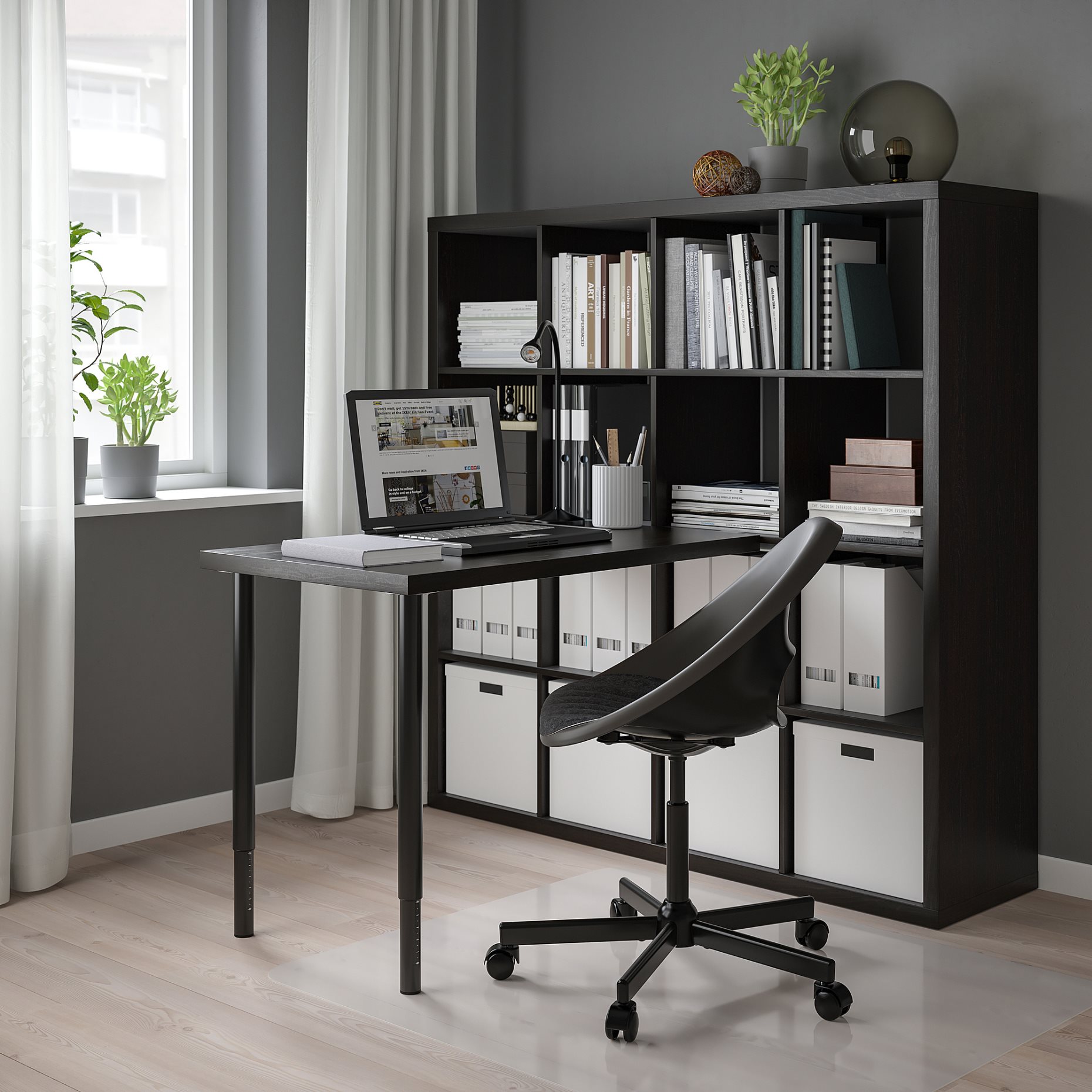 KALLAX/LINNMON, desk combination, 147x139x147 cm, 594.816.91