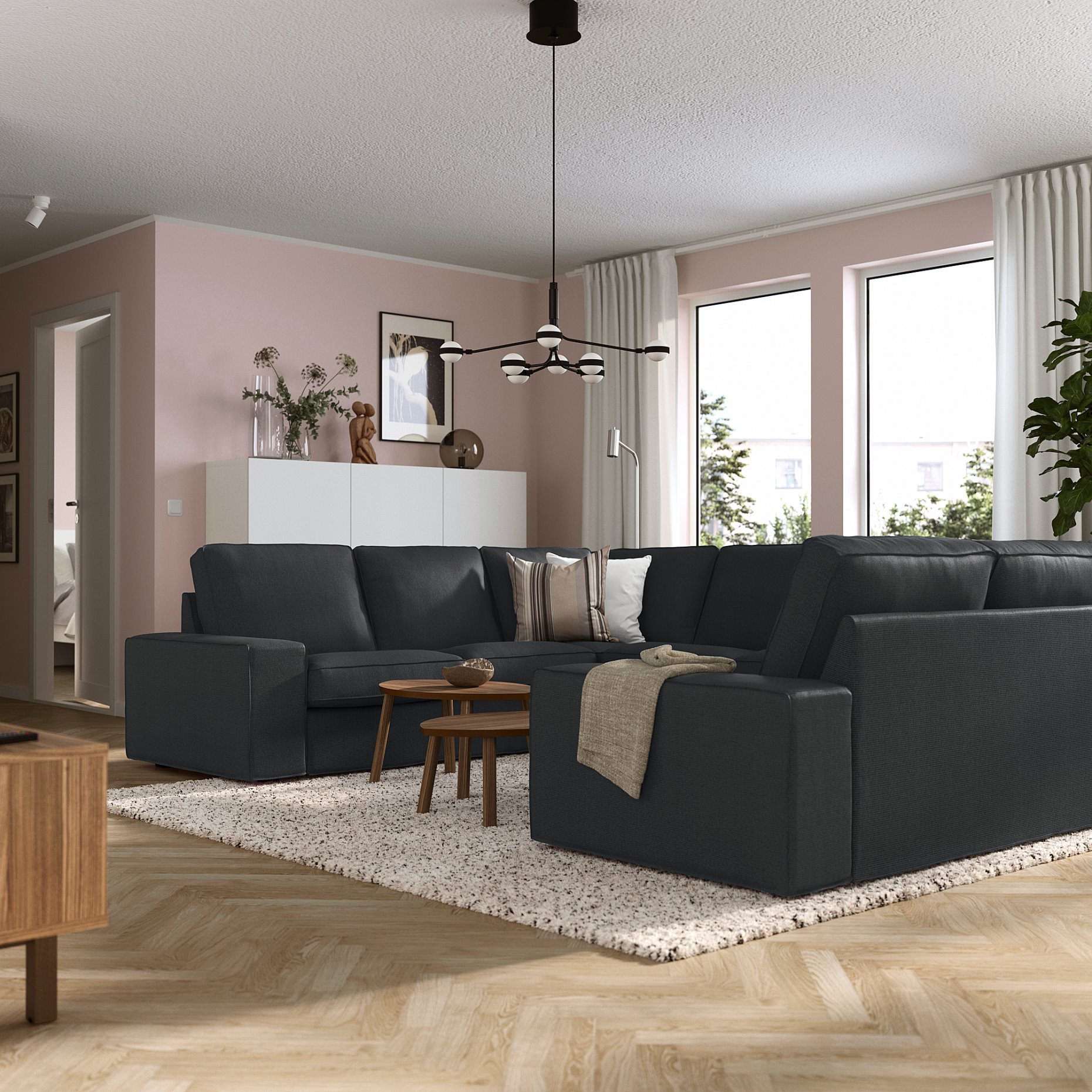 KIVIK, U-shaped sofa, 6 seat, 594.943.92