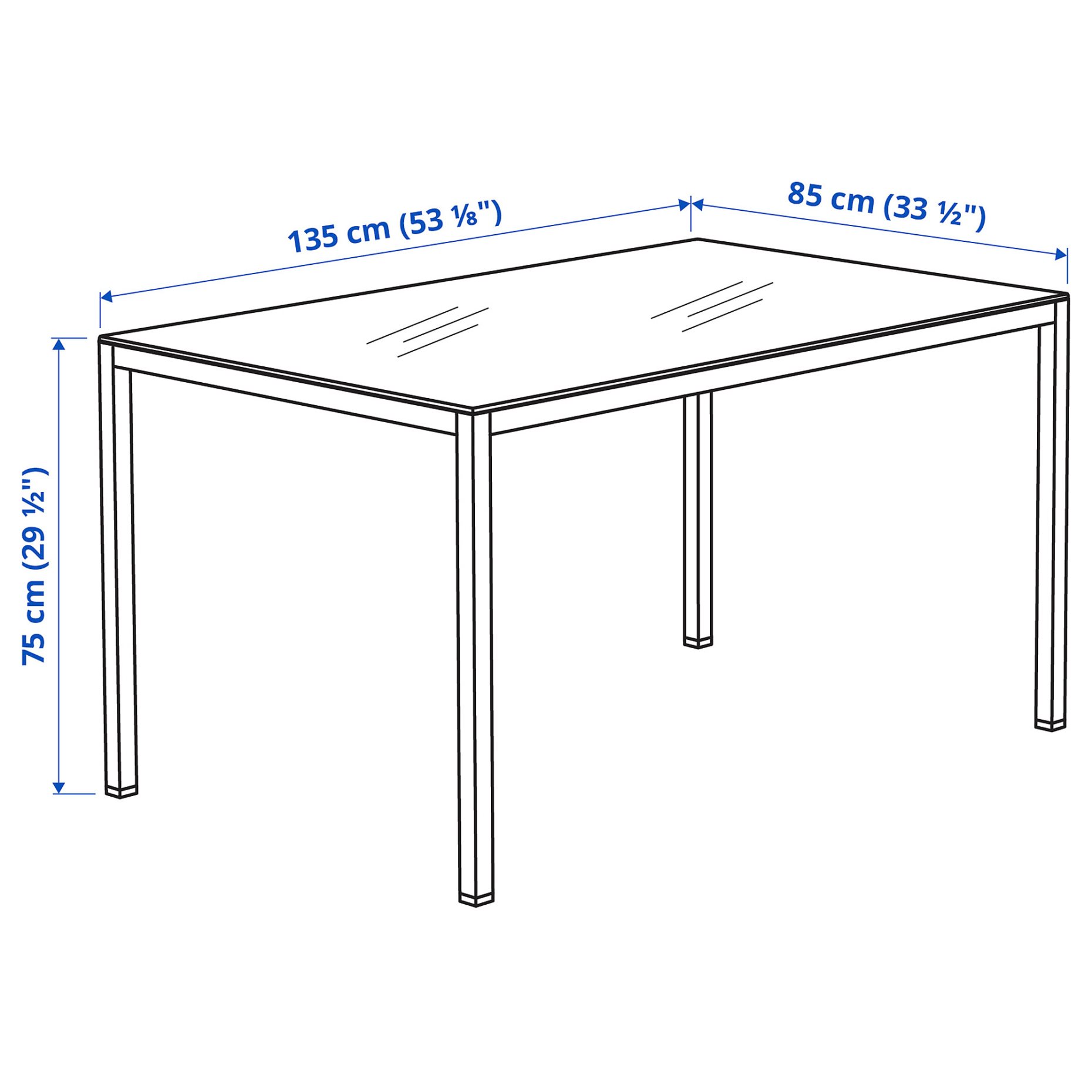 TORSBY/LUSTEBO, table and 4 chairs, 135 cm, 595.235.25