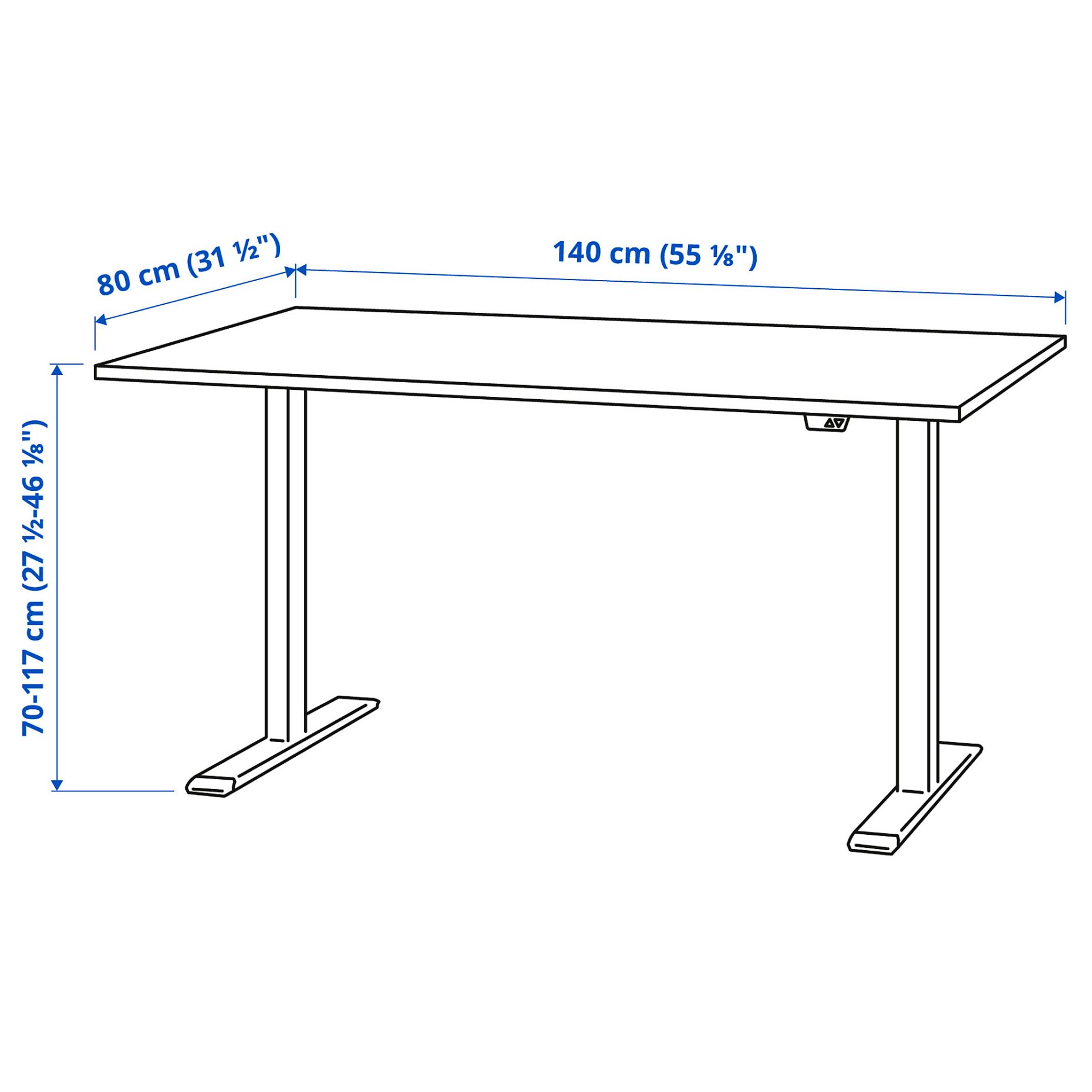RODULF, electric desk sit/stand, 140x80 cm, 595.303.28