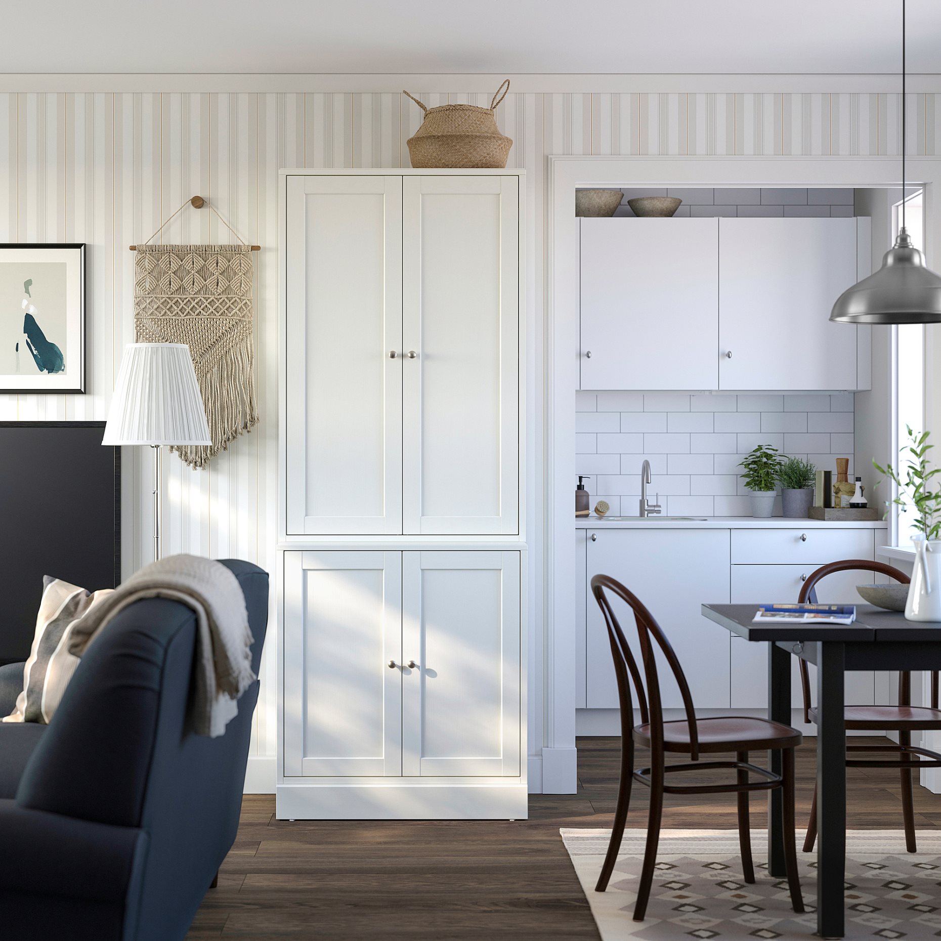 HAVSTA, storage combination with doors, 81x47x212 cm, 595.347.55