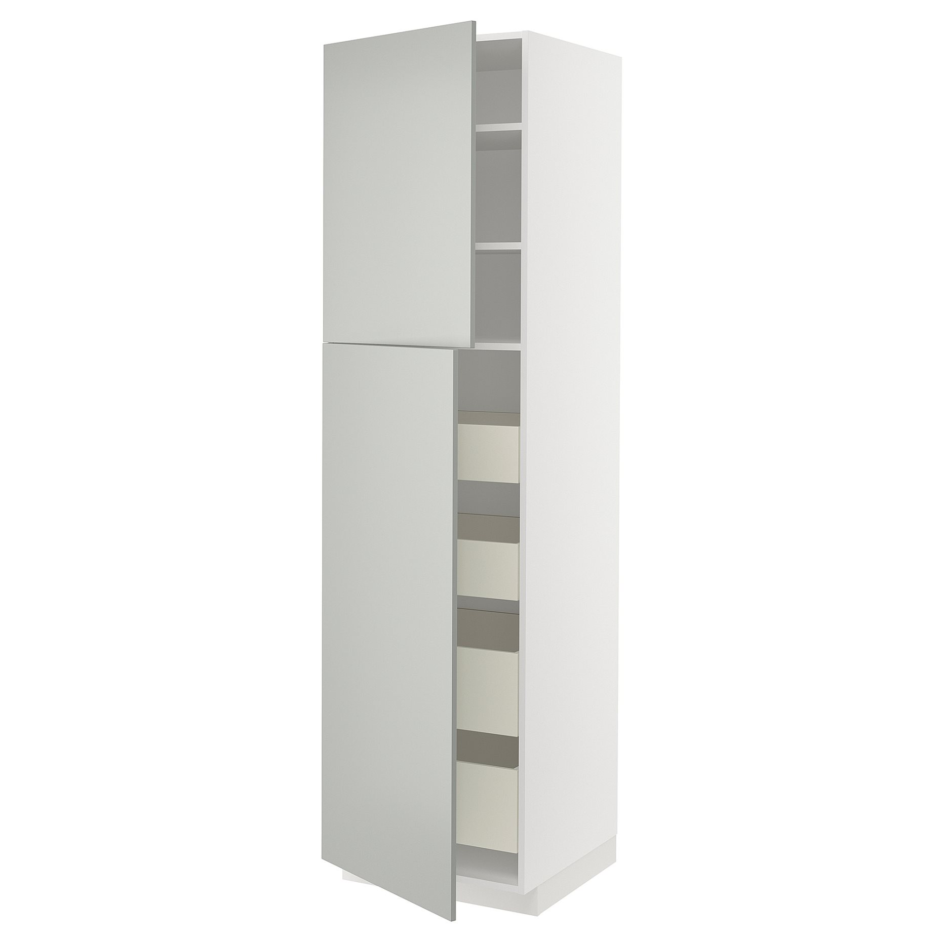 METOD, high cabinet with 2 doors/4 drawers, 60x60x220 cm, 595.387.77