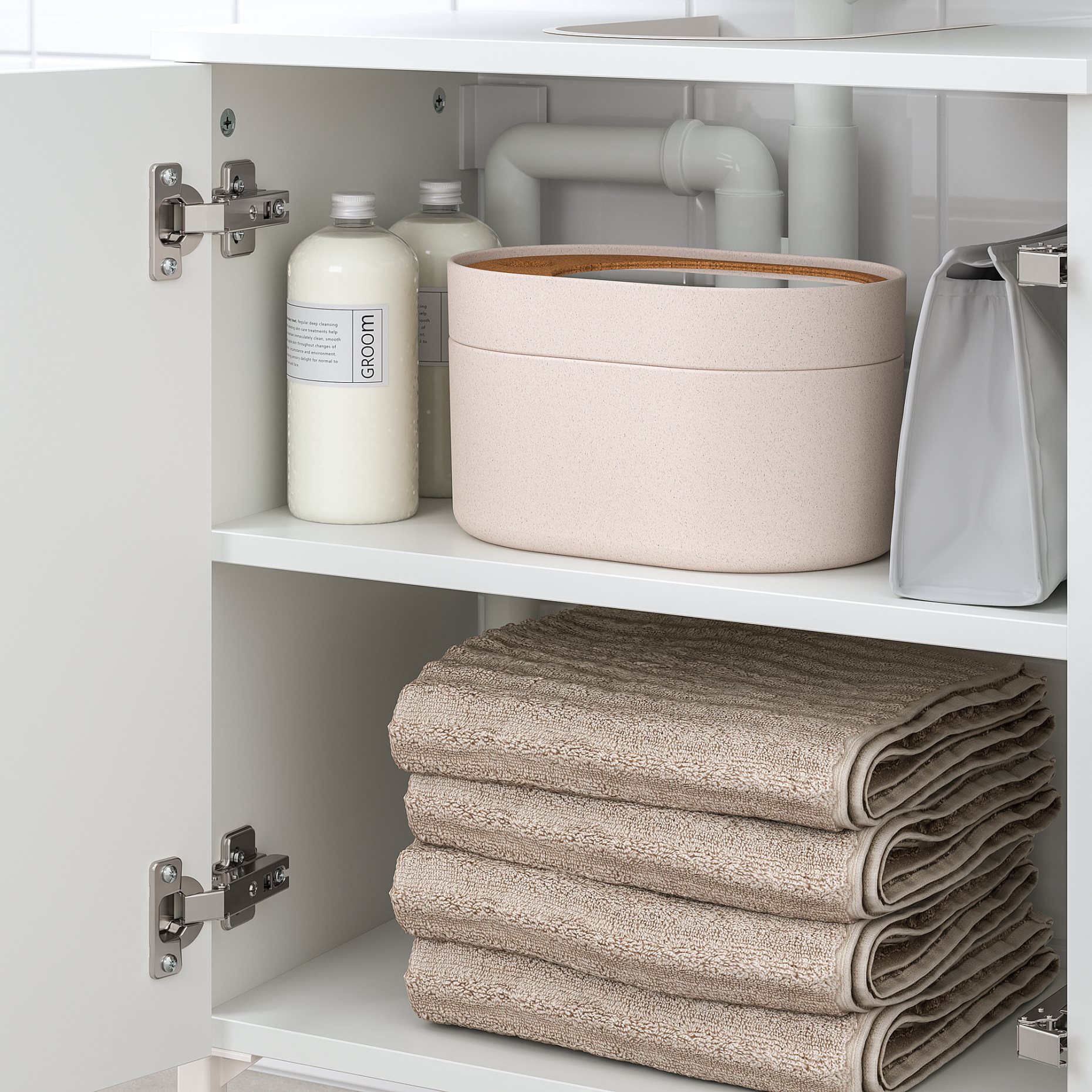 NYSJON/BJORKAN, ντουλάπι βάσης νιπτήρα με 2 πόρτες, 54x40x80 cm, 595.466.78