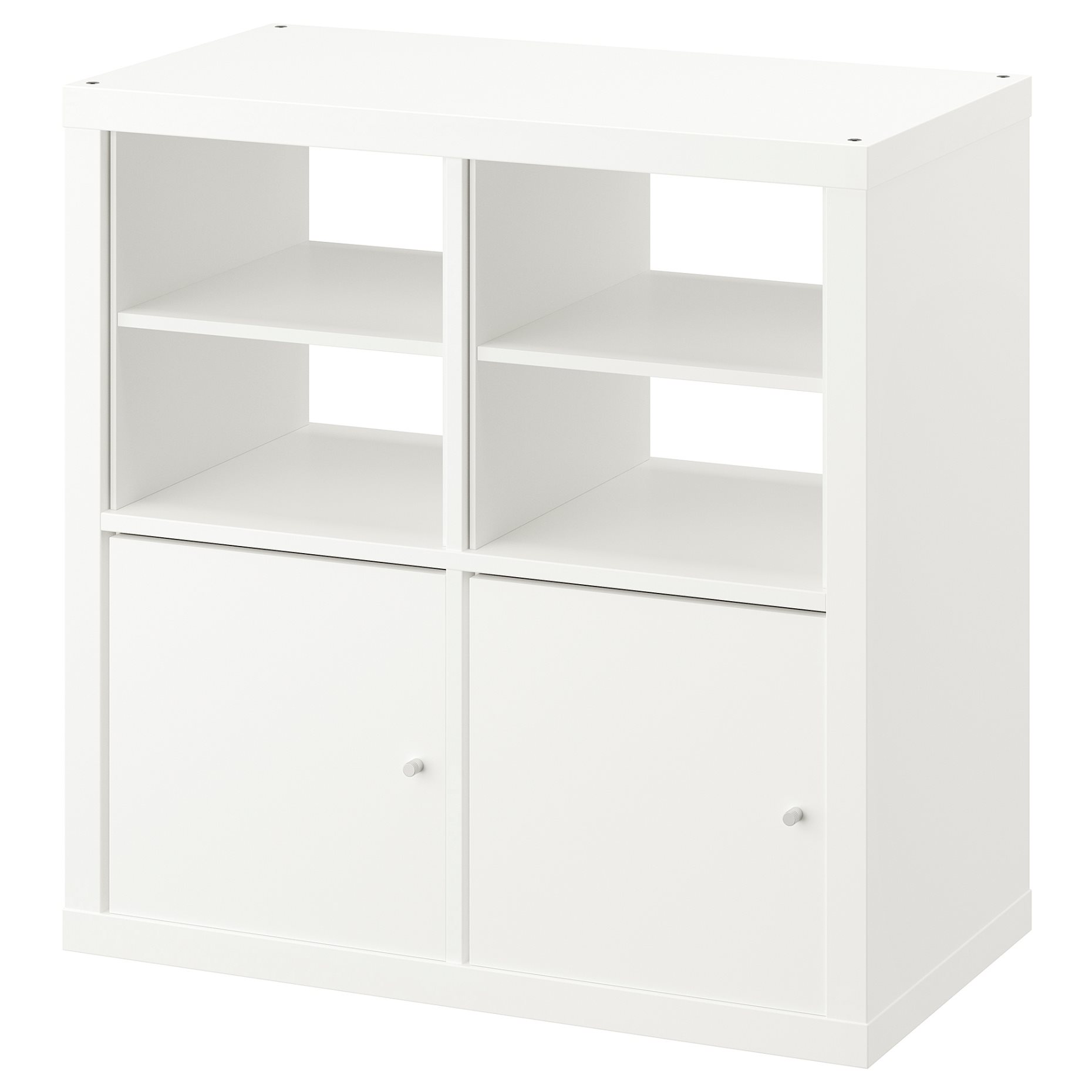KALLAX, shelving unit with 2 doors/2 shelf inserts, 77x77 cm, 595.529.52