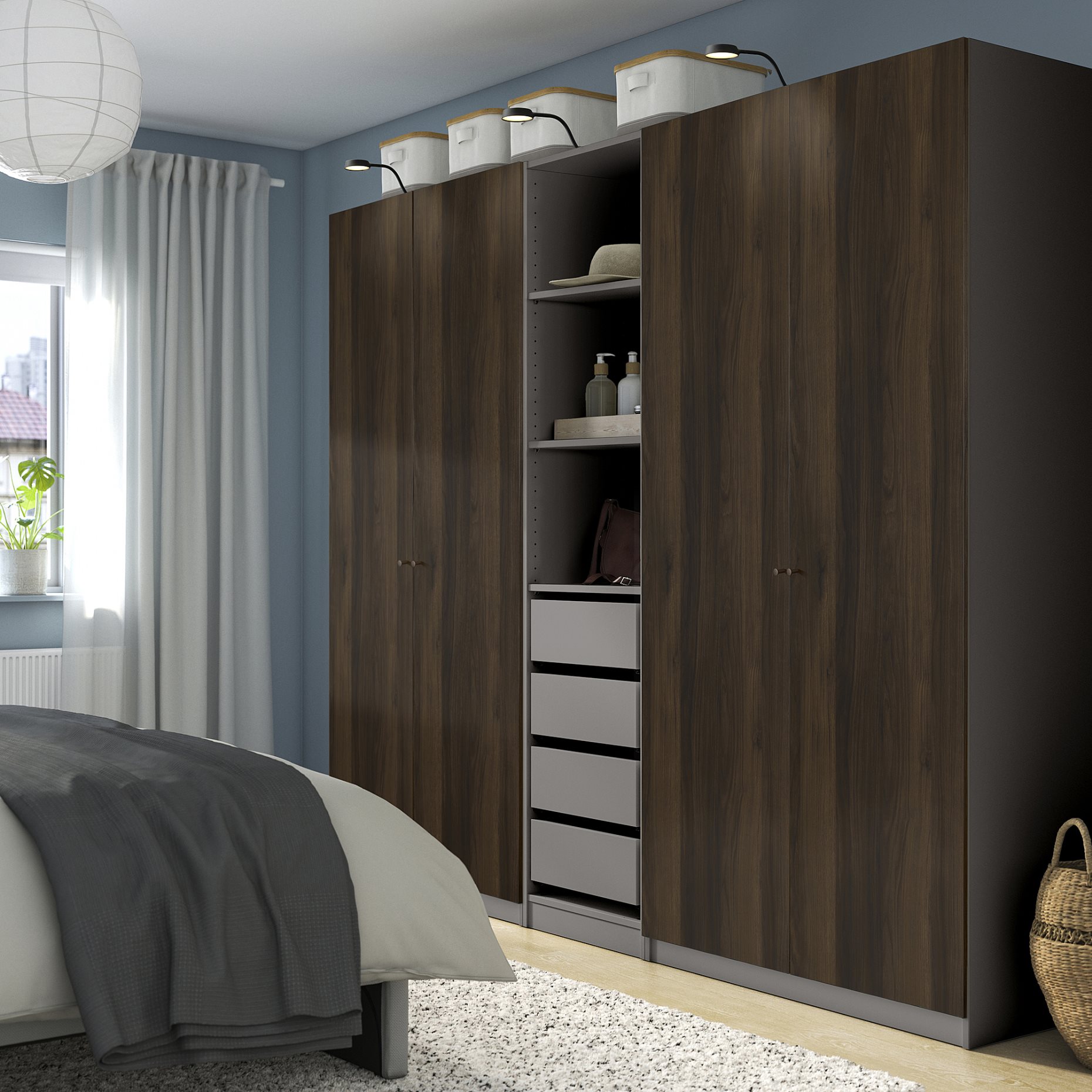 PAX/STORKLINTA, wardrobe combination, 250x58x201 cm, 595.629.13