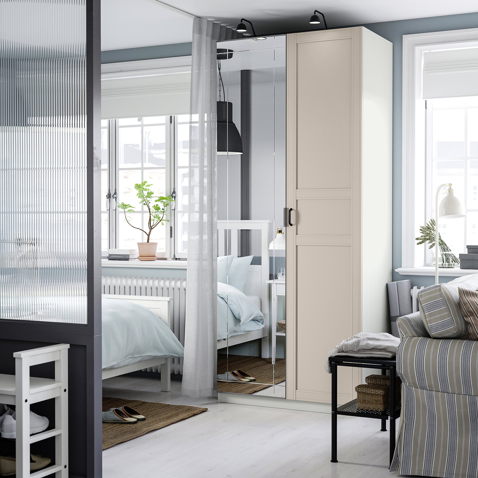 PAX/KAMMAR/FLIS, συνδυασμός ντουλάπας, 100x60x236 cm, 595.724.98