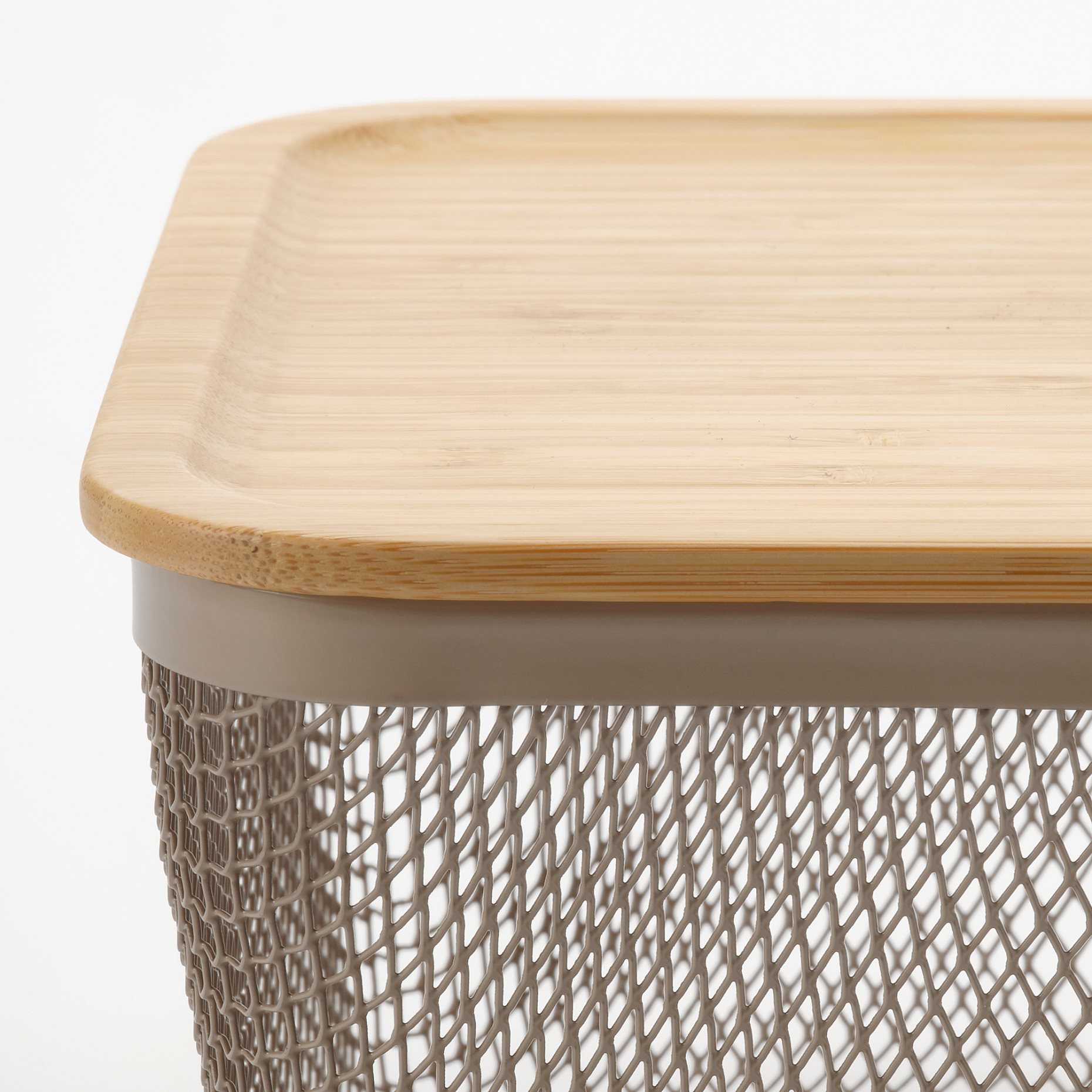 IKEA 365+, ορθογώνιο μεταλλικό καλάθι τροφίμων με καπάκι, 32x21x13 cm, 595.815.01