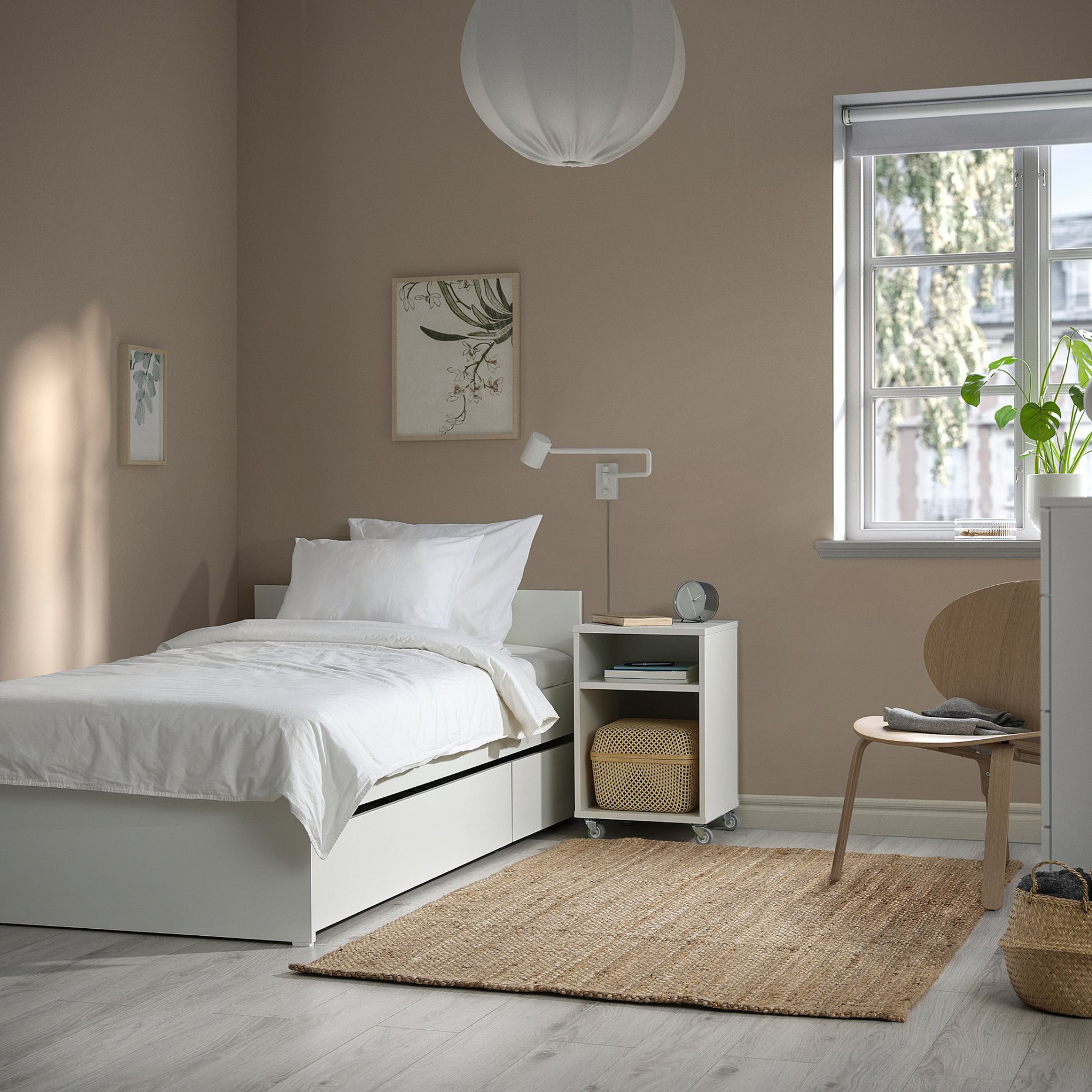 VIHALS, bed frame with 2 storage boxes, 90x200 cm, 595.819.83