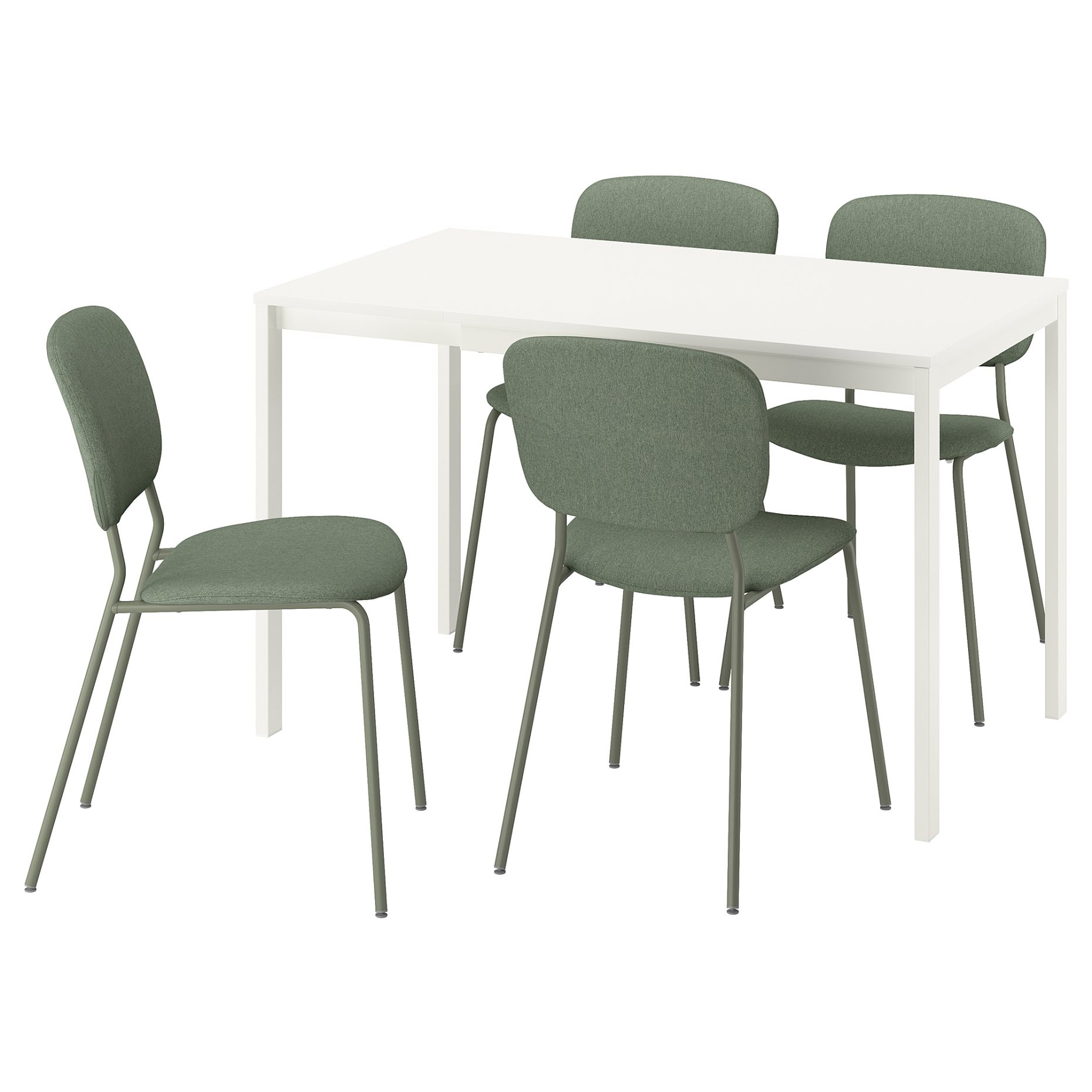 VIHALS, table and 4 chairs, 84/120x74 cm, 595.899.55