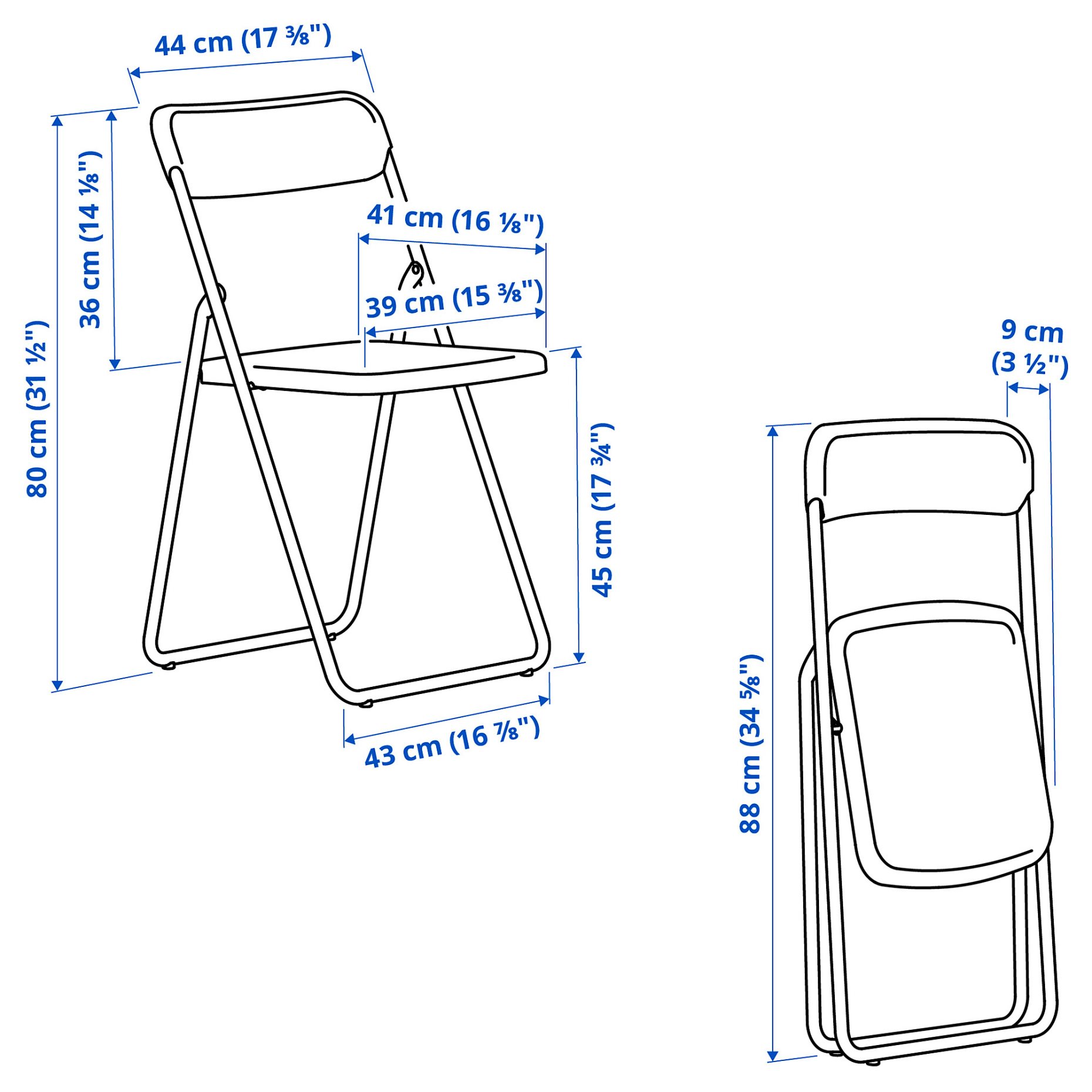 VIHALS, πτυσσόμενο τραπέζι και 2 καρέκλες, 39/95/151x90 cm, 595.902.56