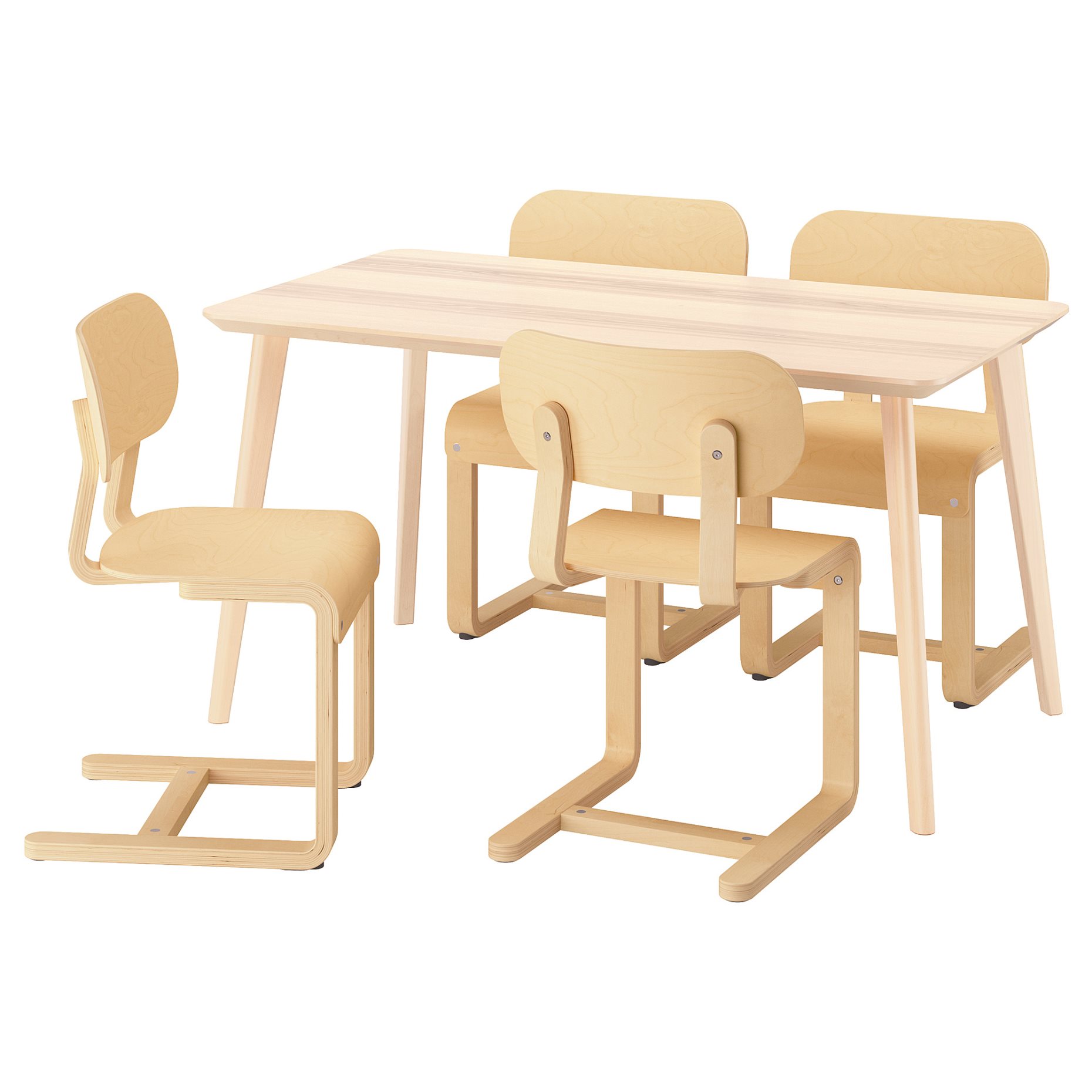 LISABO/LYCKAN, table and 4 chairs, 140x78 cm, 595.902.61