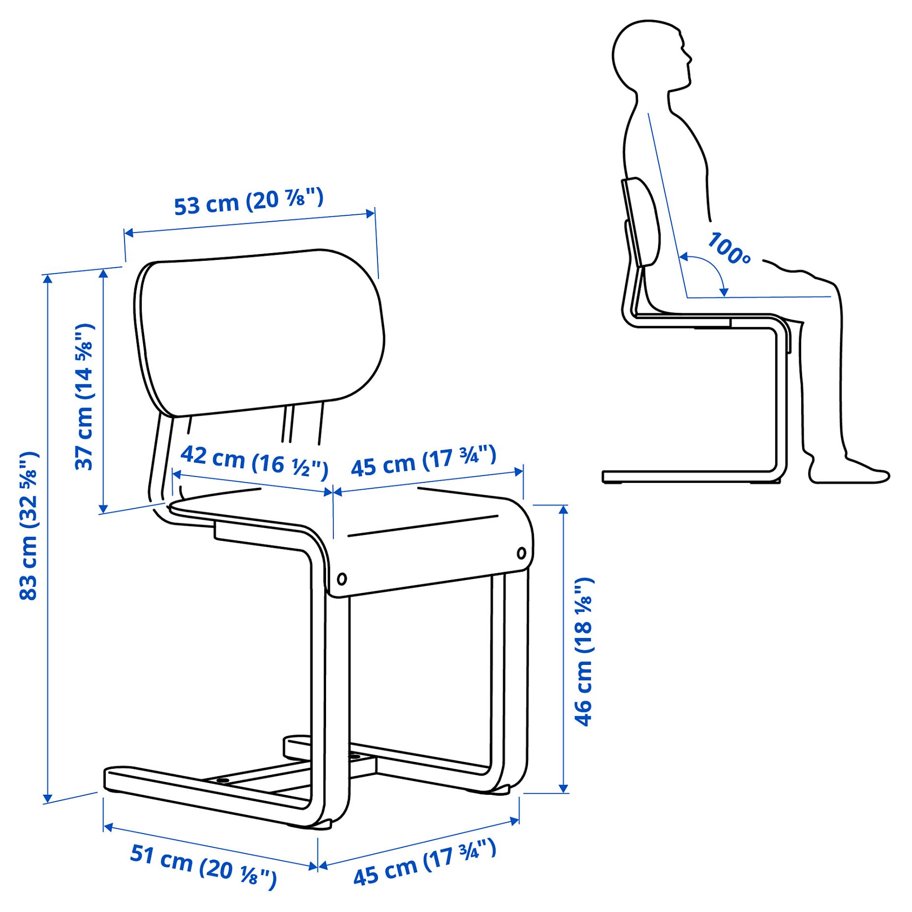 LISABO/LYCKAN, table and 4 chairs, 140x78 cm, 595.902.61