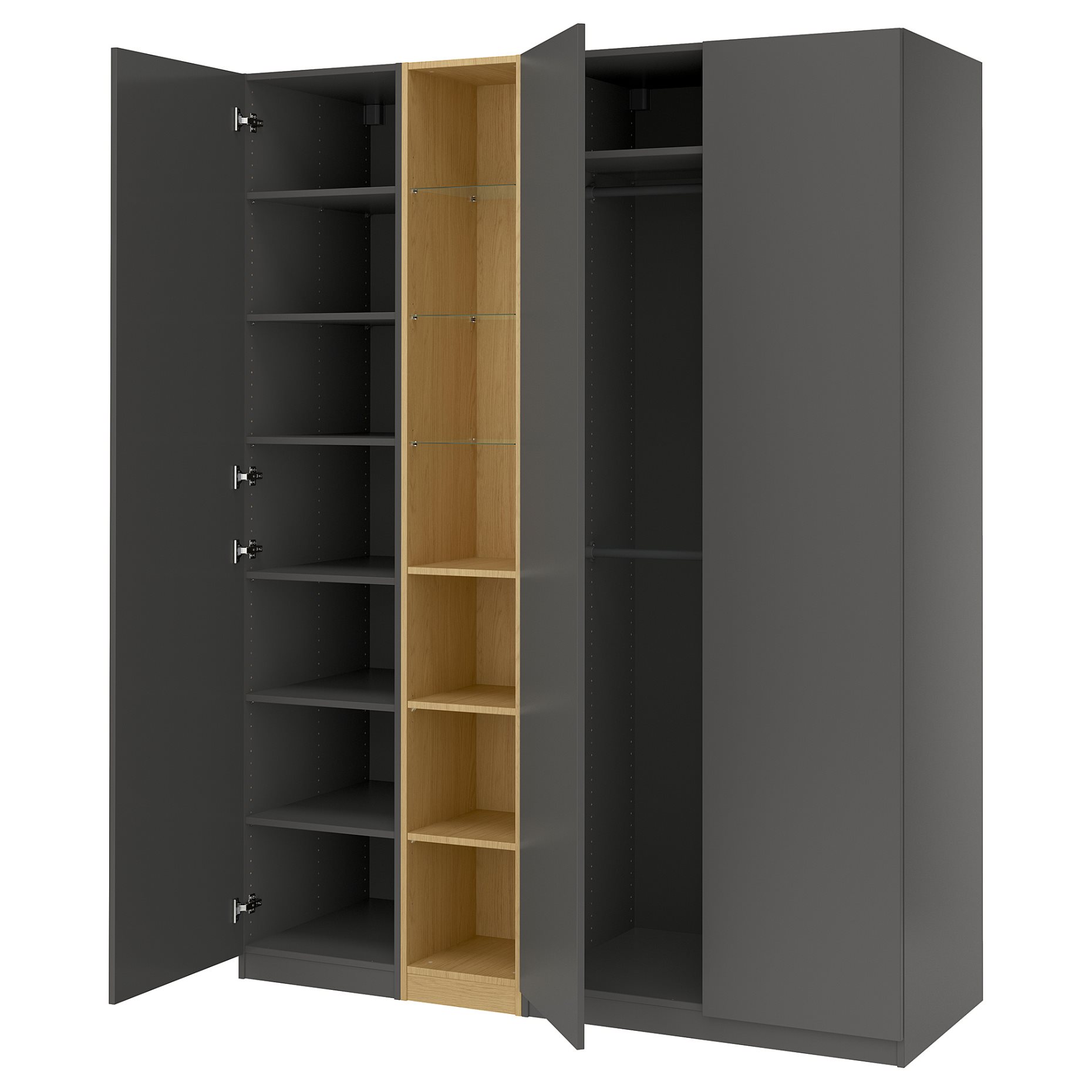 PAX/FORSAND, wardrobe combination, 185x60x236 cm, 596.072.66