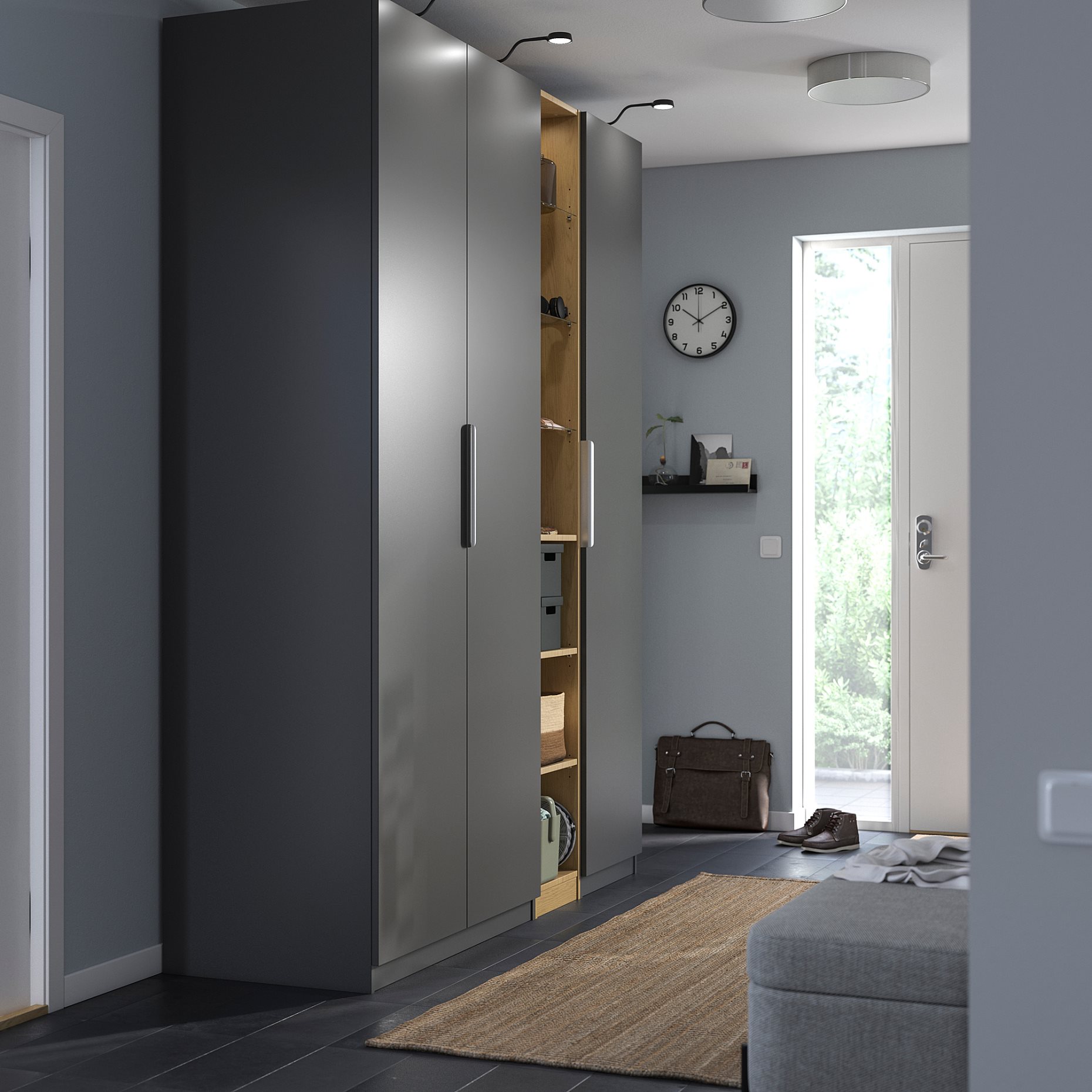 PAX/FORSAND, wardrobe combination, 185x60x236 cm, 596.072.66