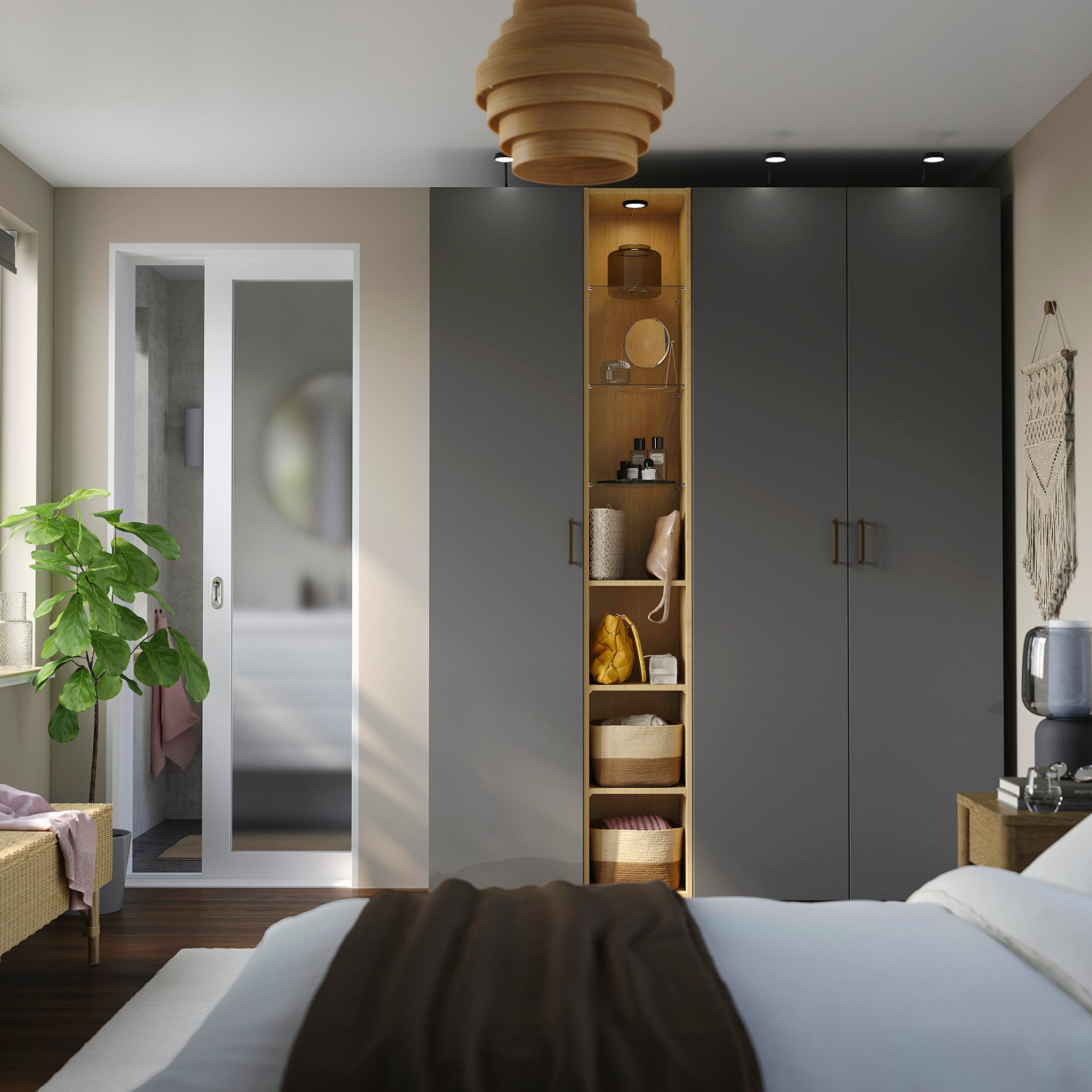 PAX/FORSAND, wardrobe combination, 185x60x236 cm, 596.072.66