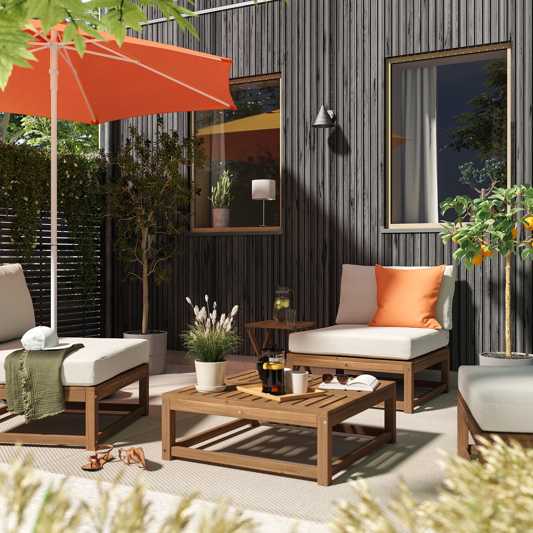 NÄMMARÖ, modular easy chair outdoor, 81 cm, 596.074.74