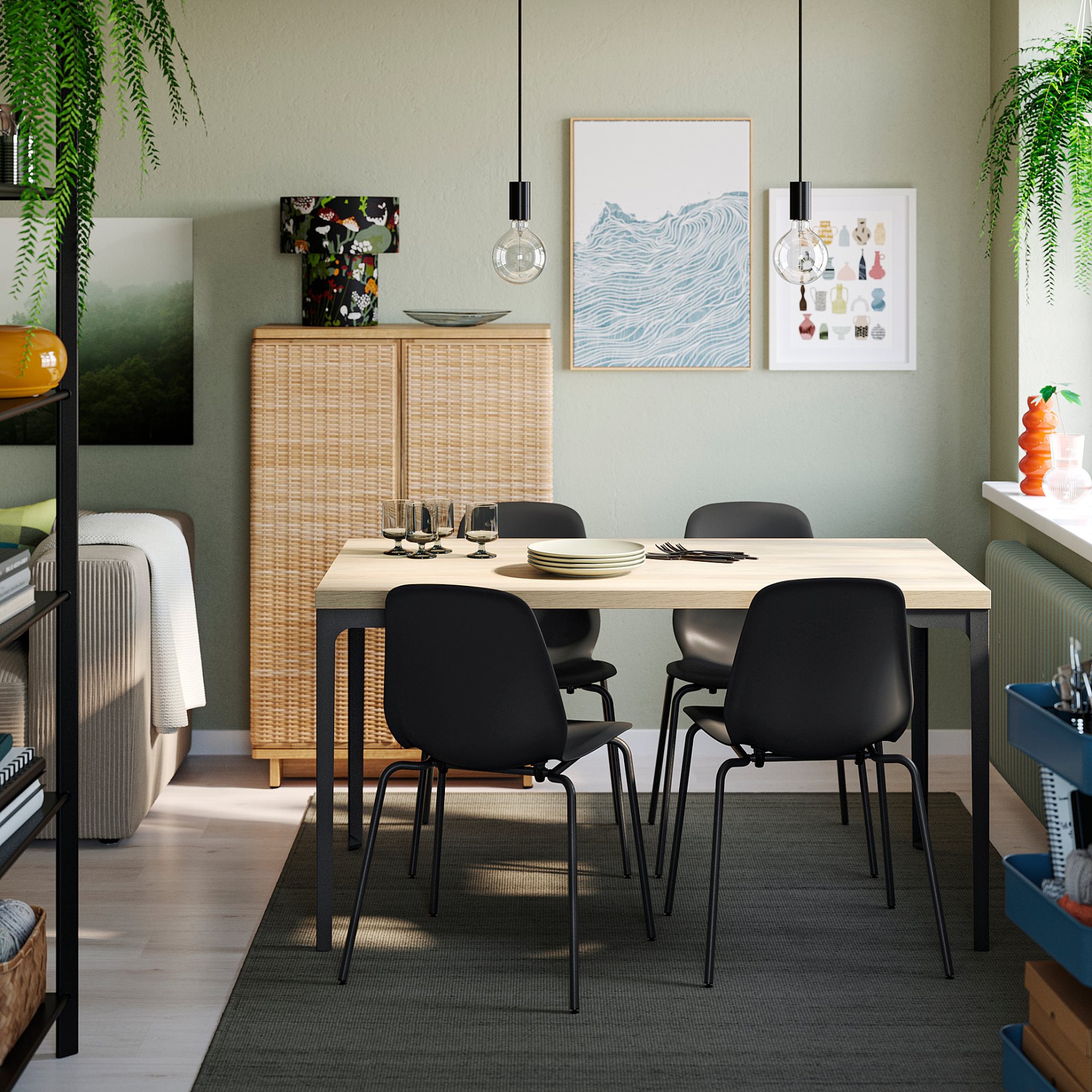 SKÅLSTA, table and 4 chairs, 140x80 cm, 596.092.13