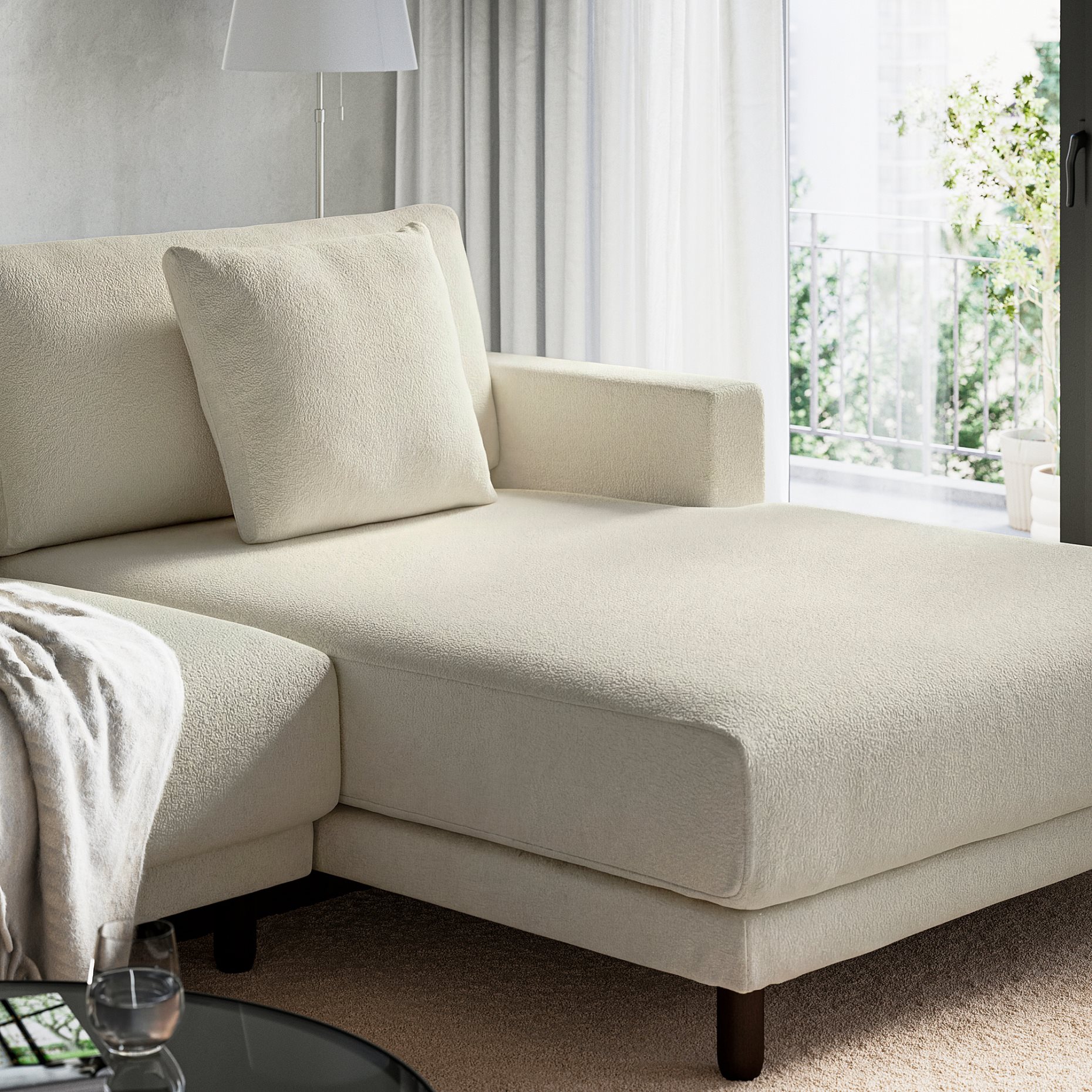 UPPÅKRA, 3-seat modular sofa with chaise longue, right, 596.140.64