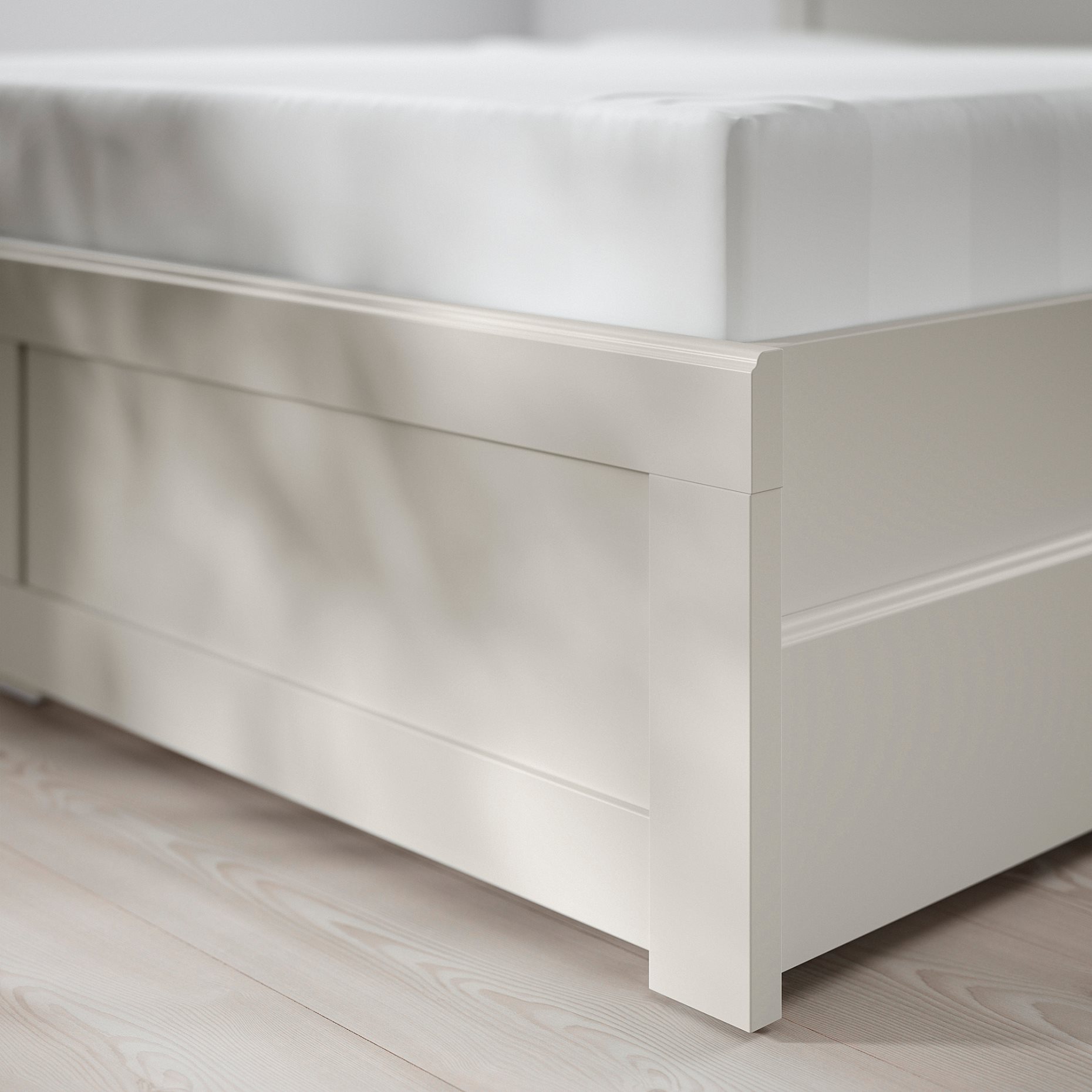 FÅGELFJÄLLET, bed frame with 4 storage boxes, 160x200 cm, 596.210.93