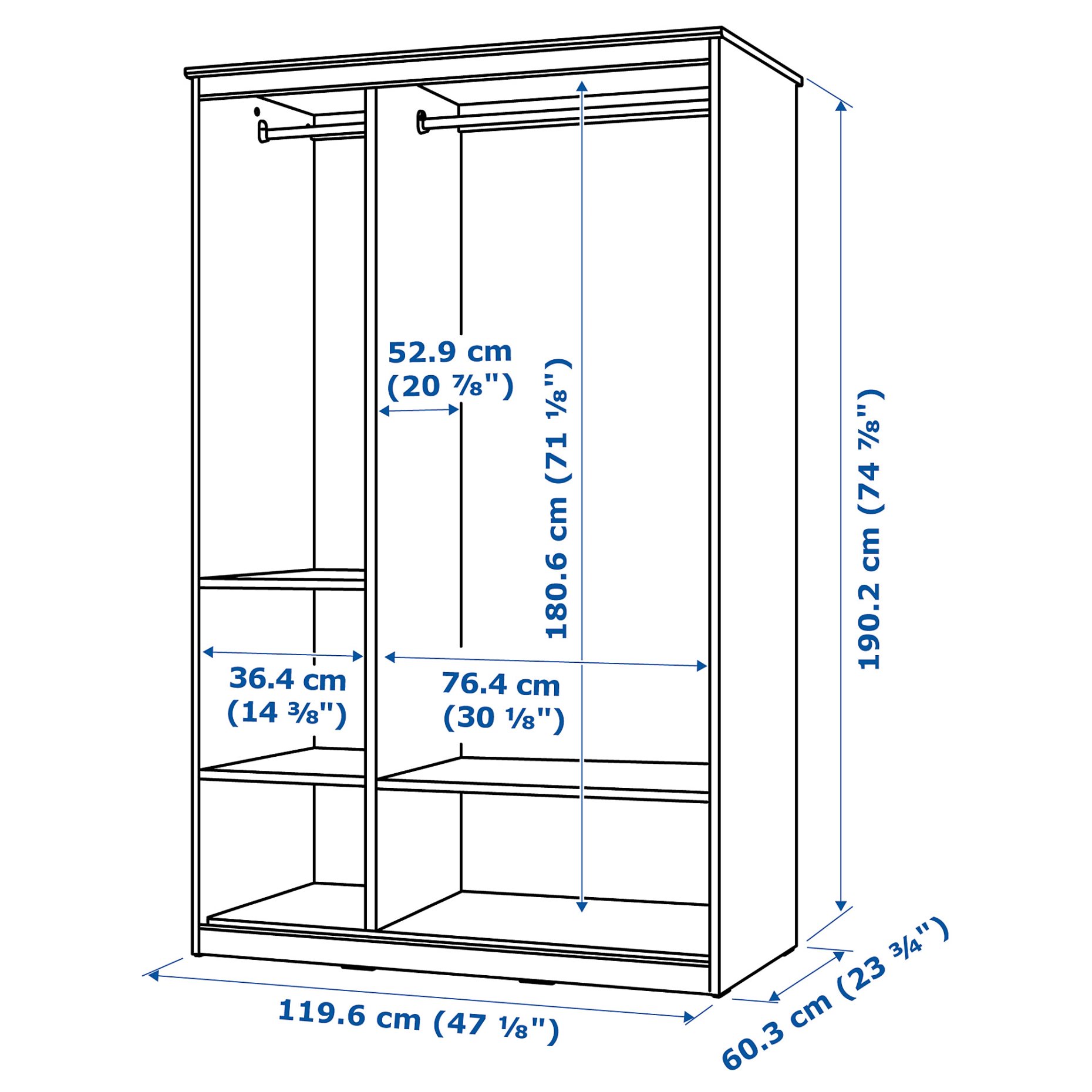 SONGESAND, wardrobe, 603.751.33