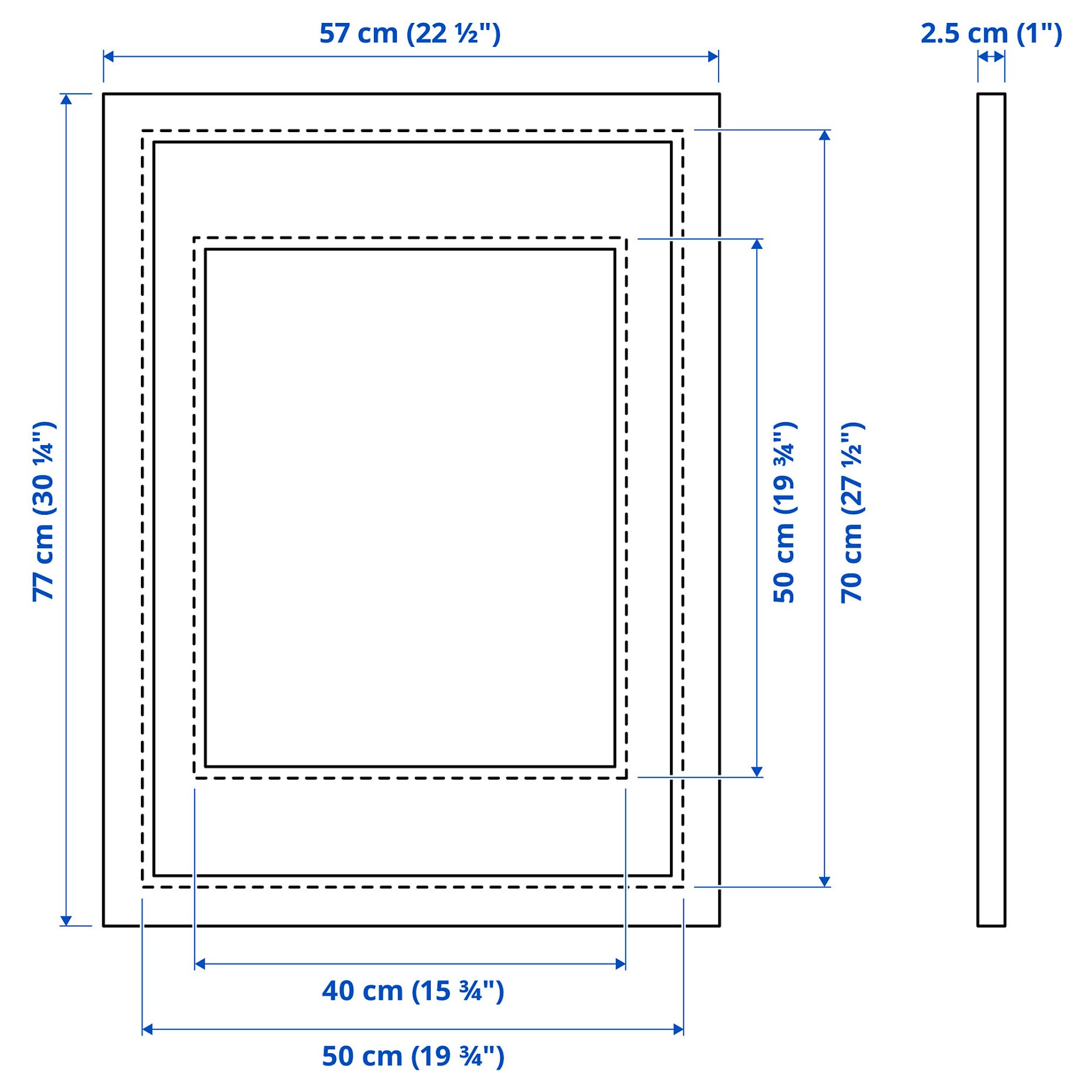 EDSBRUK, frame, 50x70 cm, 604.273.30