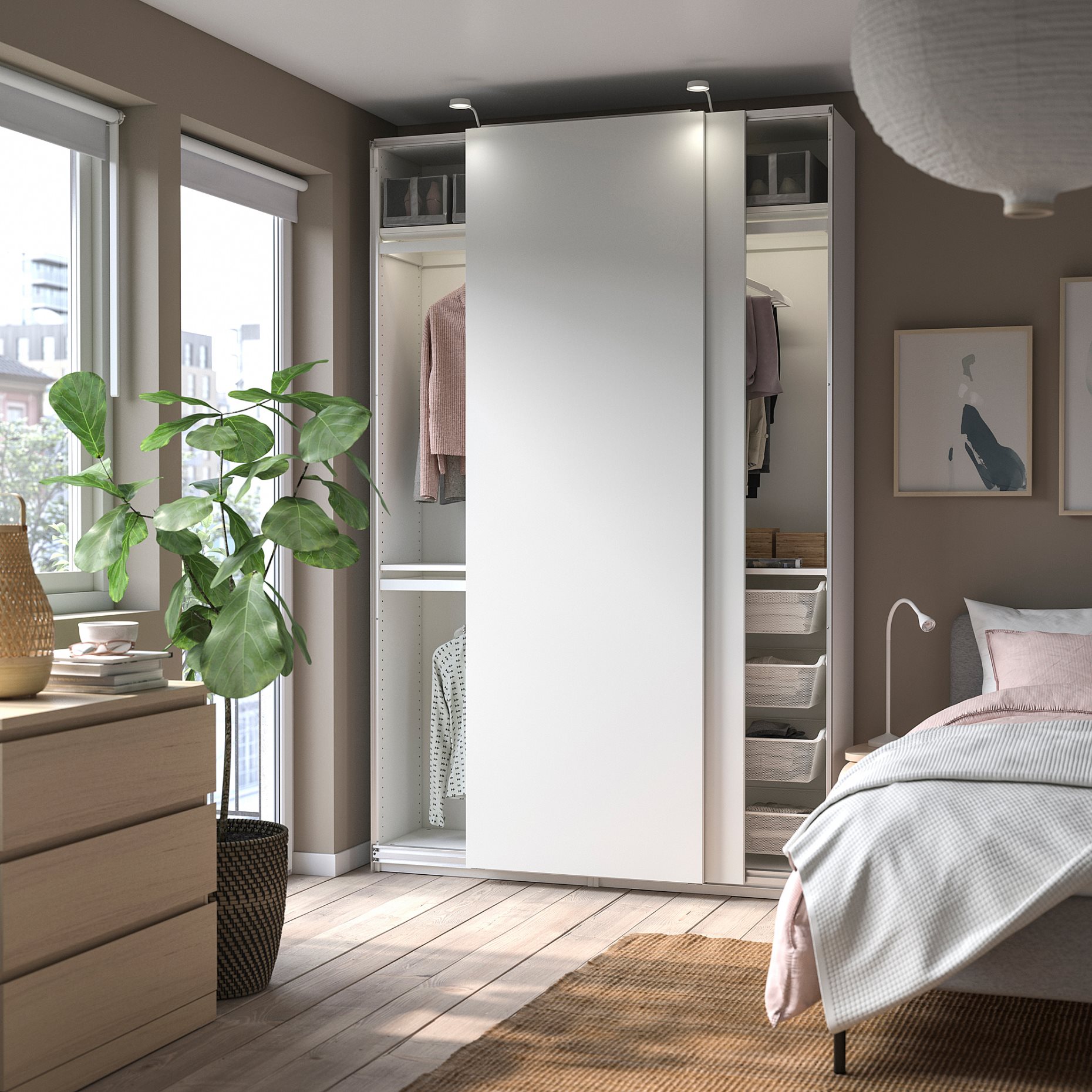 PAX, σκελετός ντουλάπας, 75x35x236 cm, 604.582.27