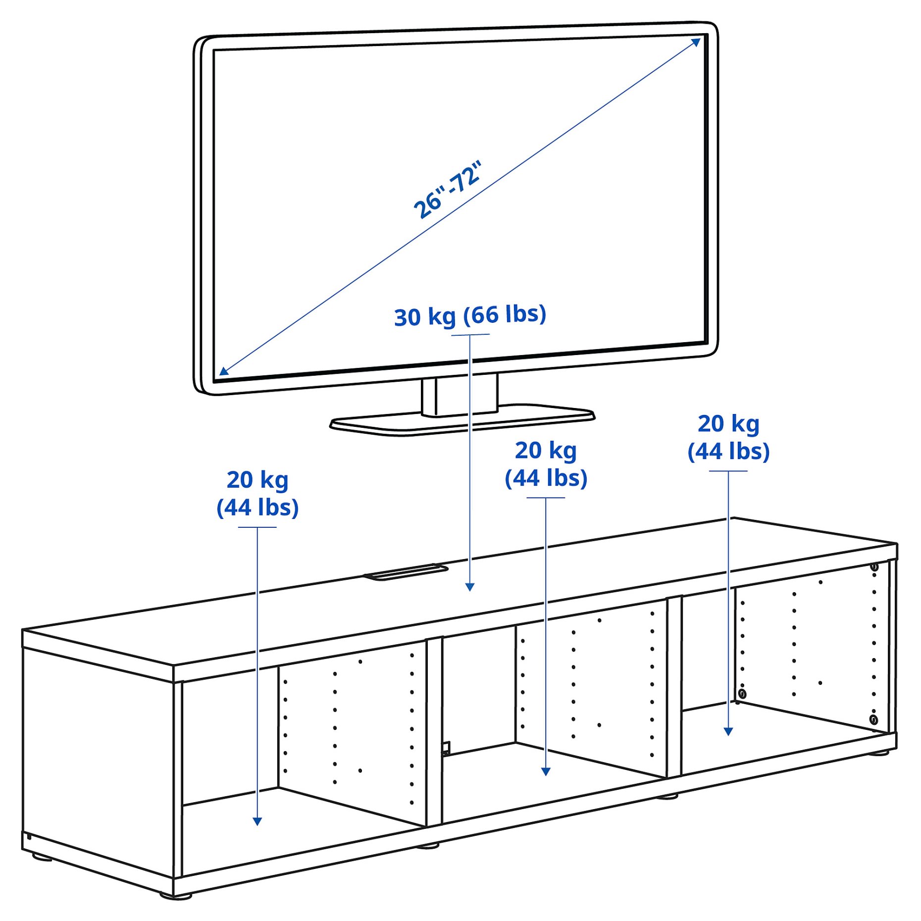 BESTÅ, έπιπλο TV, 604.740.72