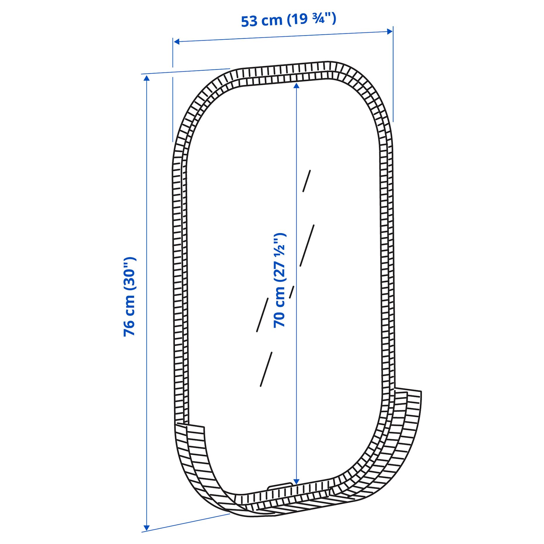 SOMMARBO, mirror, 53x76 cm, 605.168.02