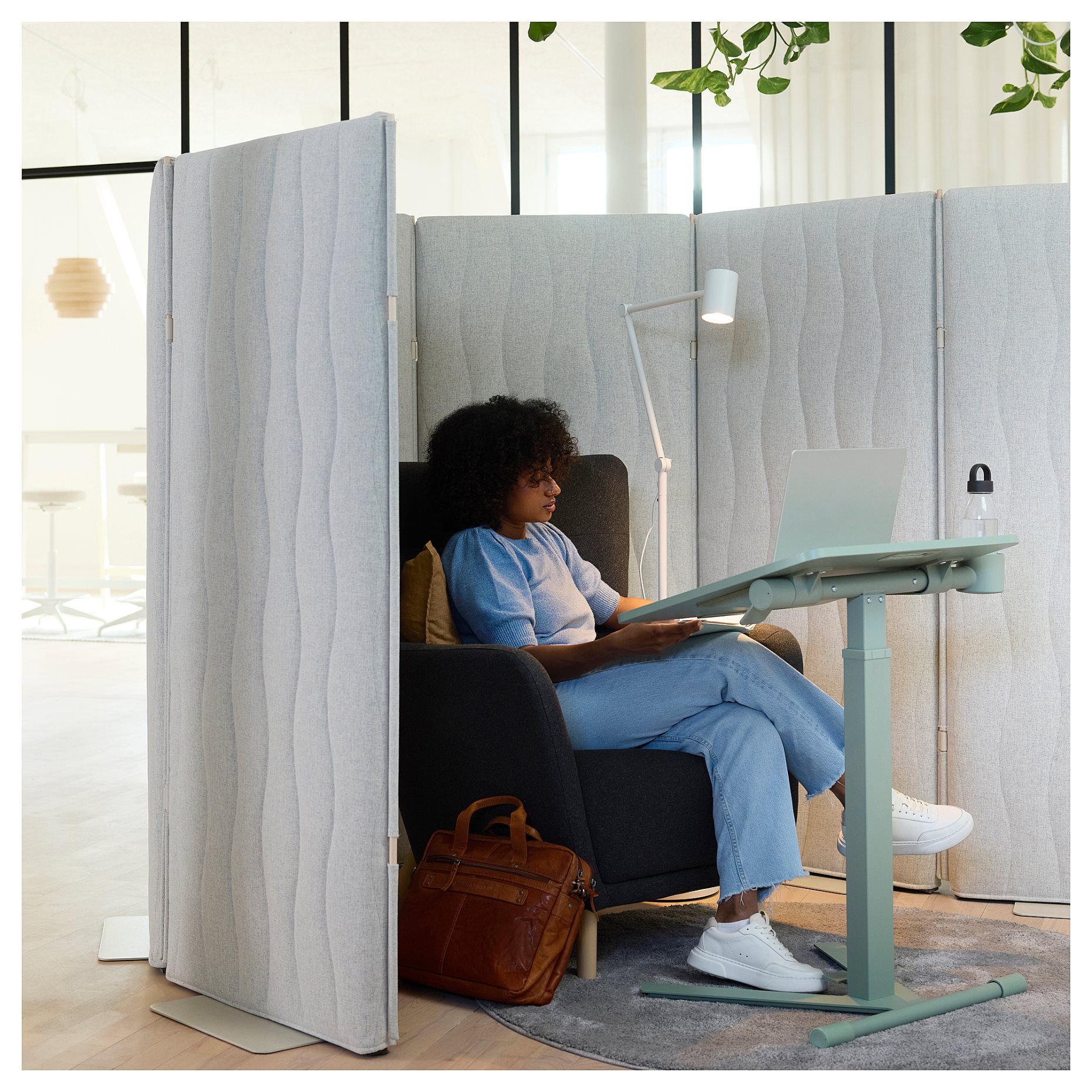 MITTZON, acoustic screen/floor standing, 90x157 cm, 605.282.06