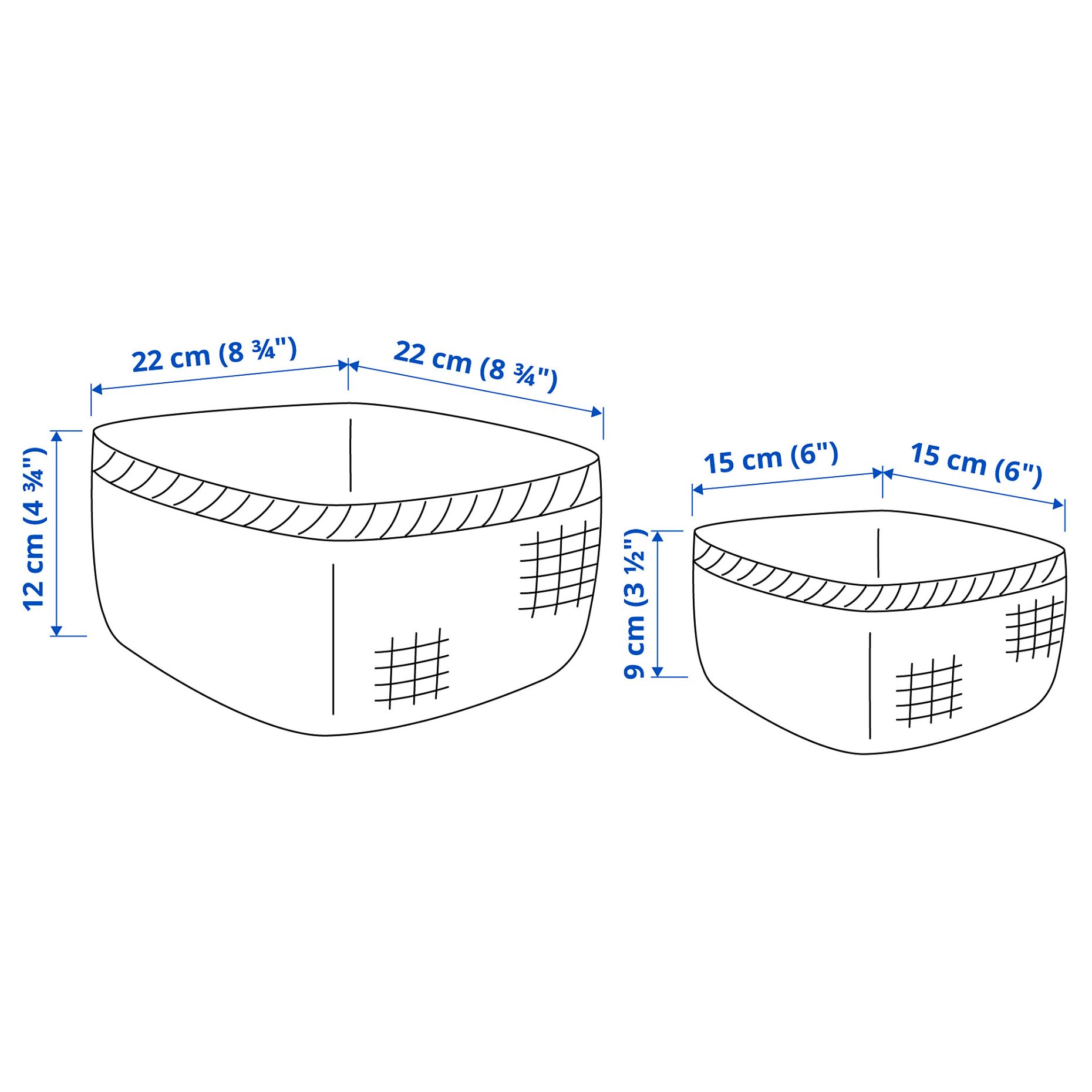 VÄXTHUS, basket/handmade, set of 2, 605.511.31