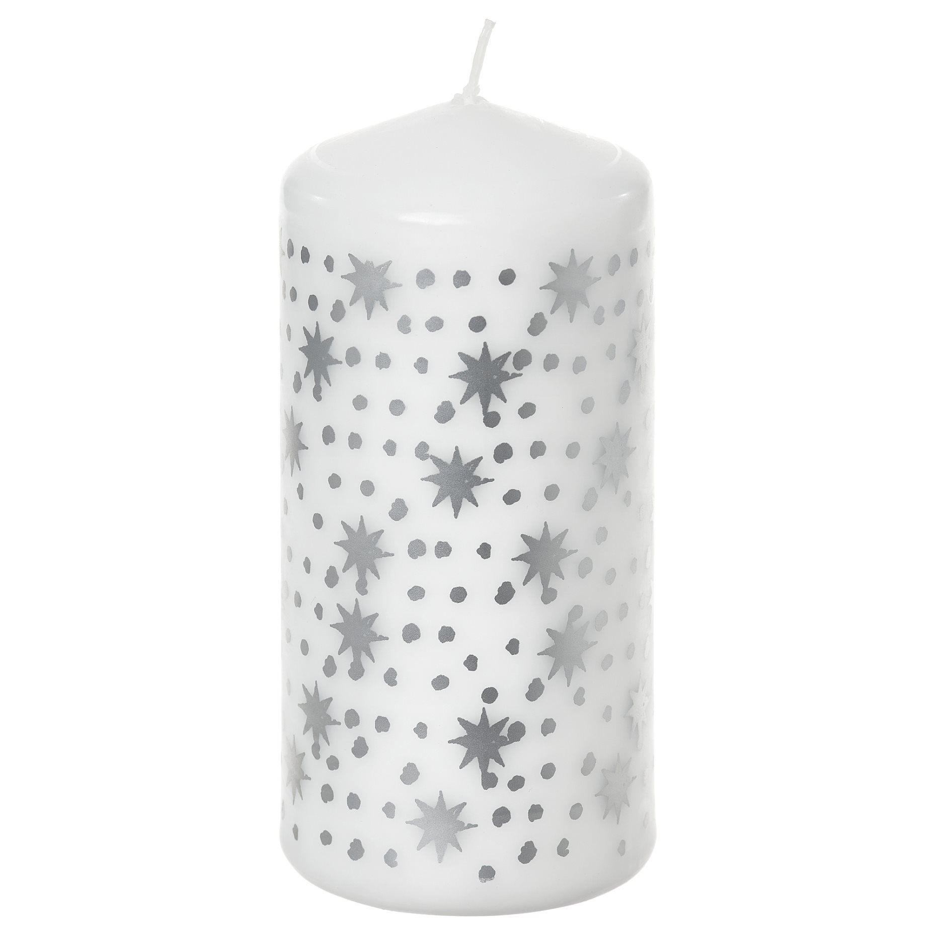 VINTERFINT, unscented pillar candle, 14 cm, 605.518.95