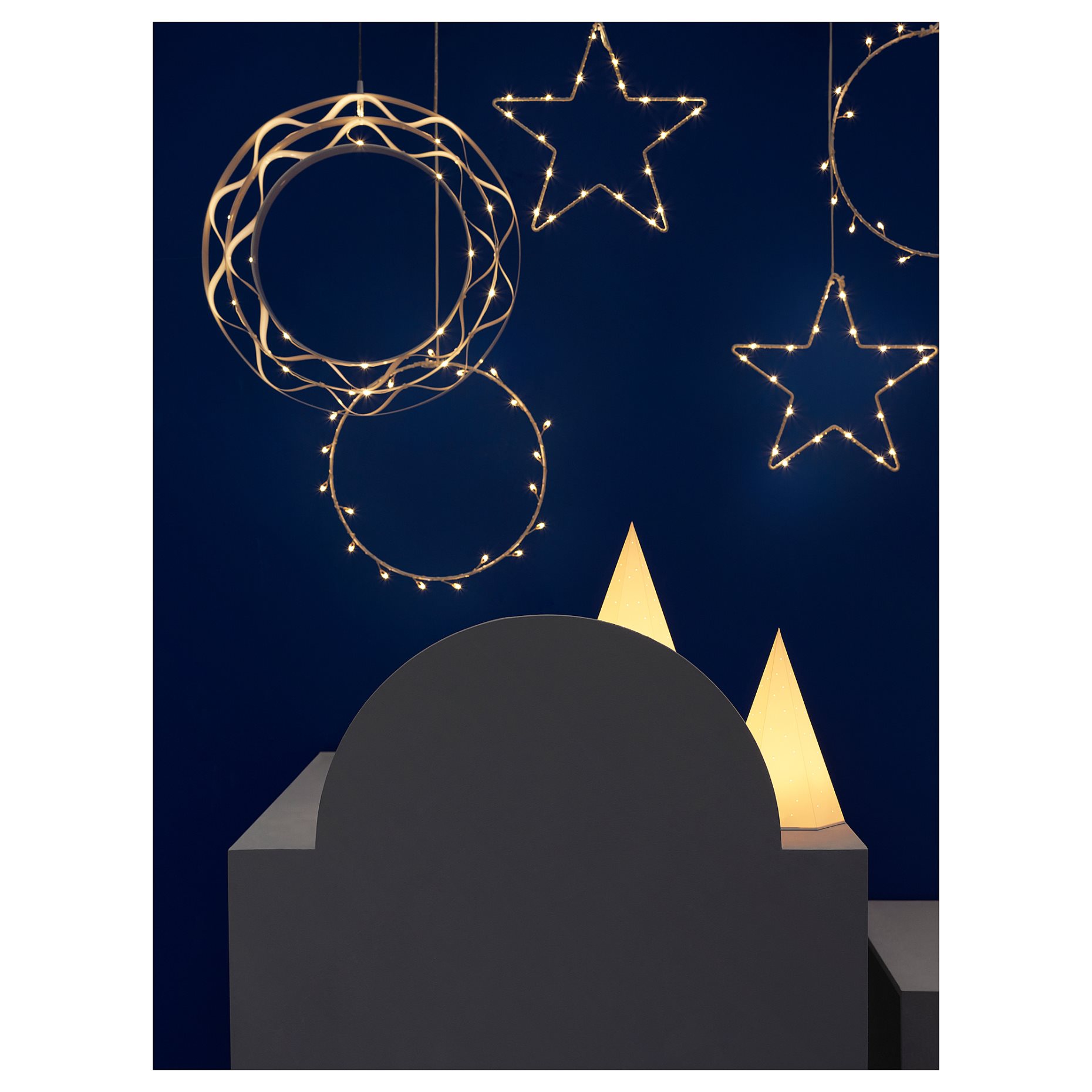 STRÅLA, pendant lamp with built-in LED light source/ring shaped/battery-operated, 37 cm, 605.629.74