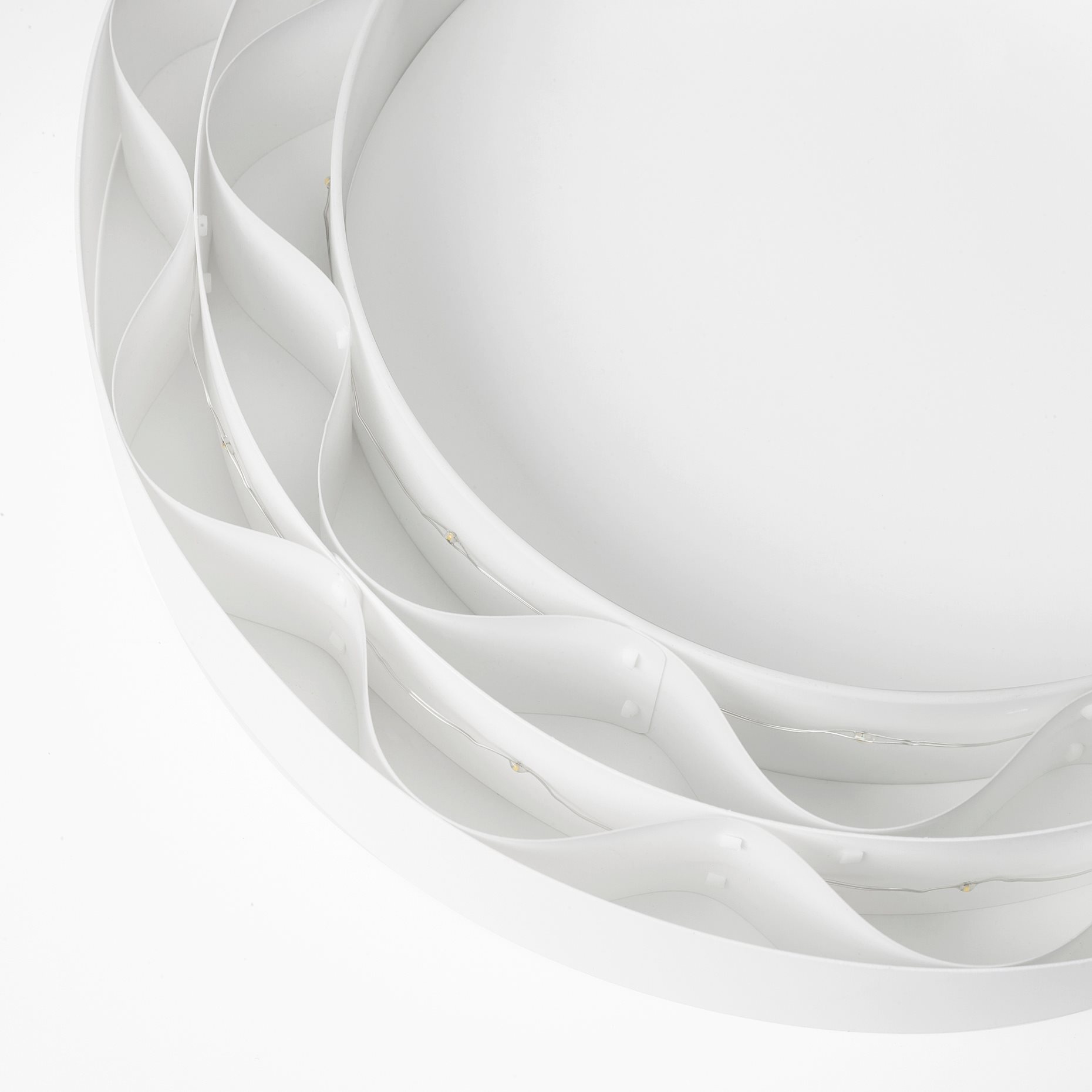 STRÅLA, pendant lamp with built-in LED light source/ring shaped/battery-operated, 37 cm, 605.629.74
