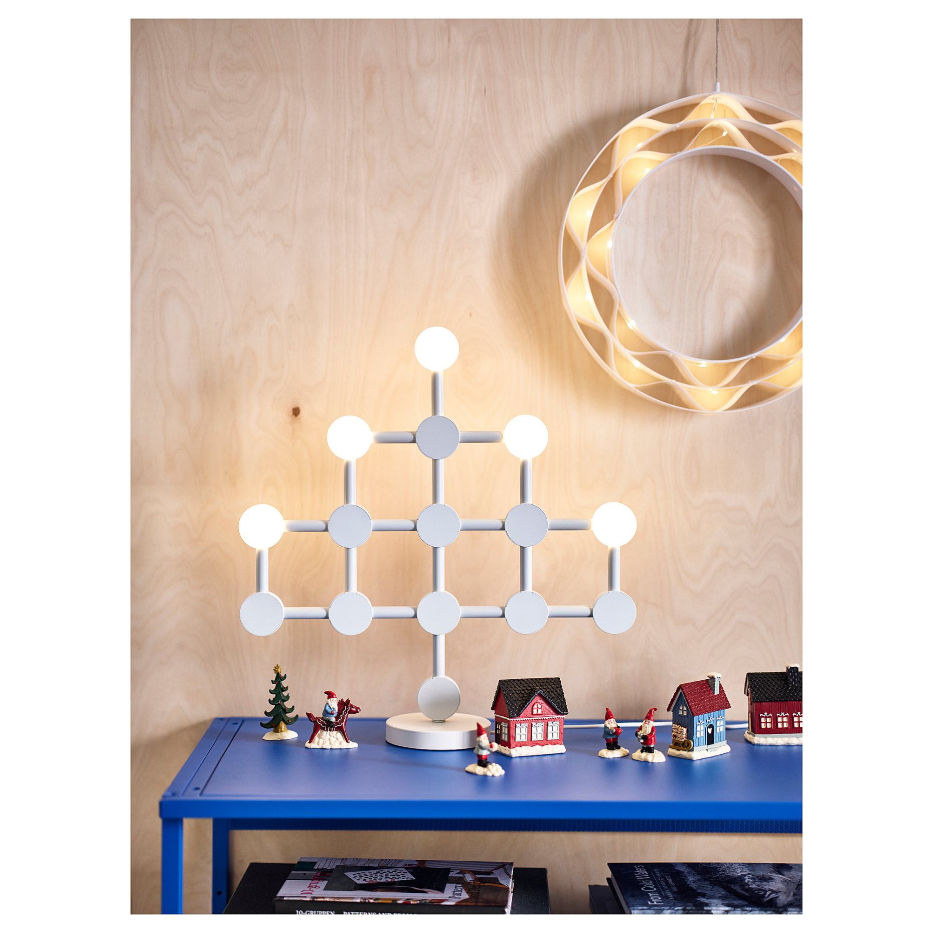 STRÅLA, pendant lamp with built-in LED light source/ring shaped/battery-operated, 37 cm, 605.629.74