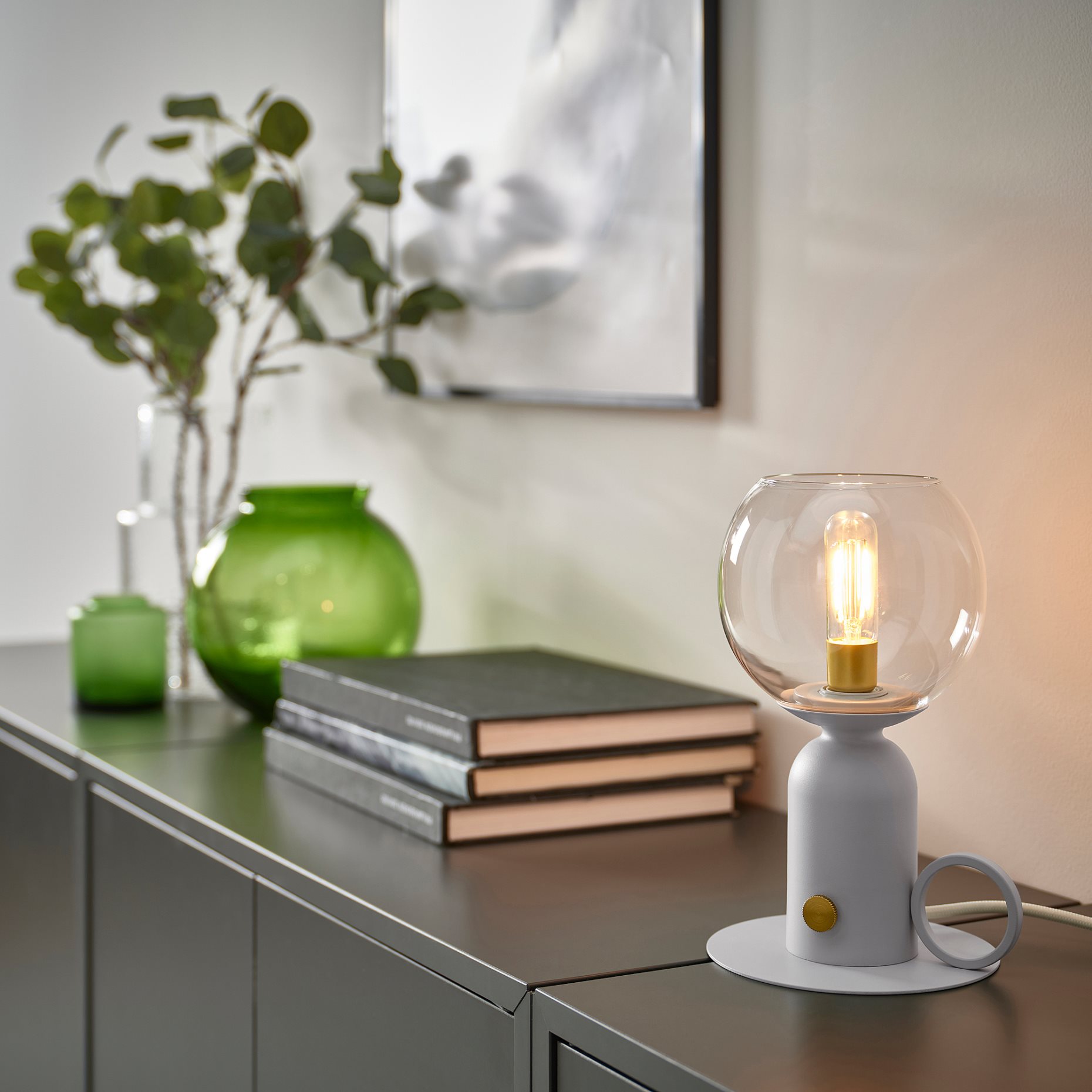 ÅSKMULLER, table lamp/dimmable, 24 cm, 605.762.40