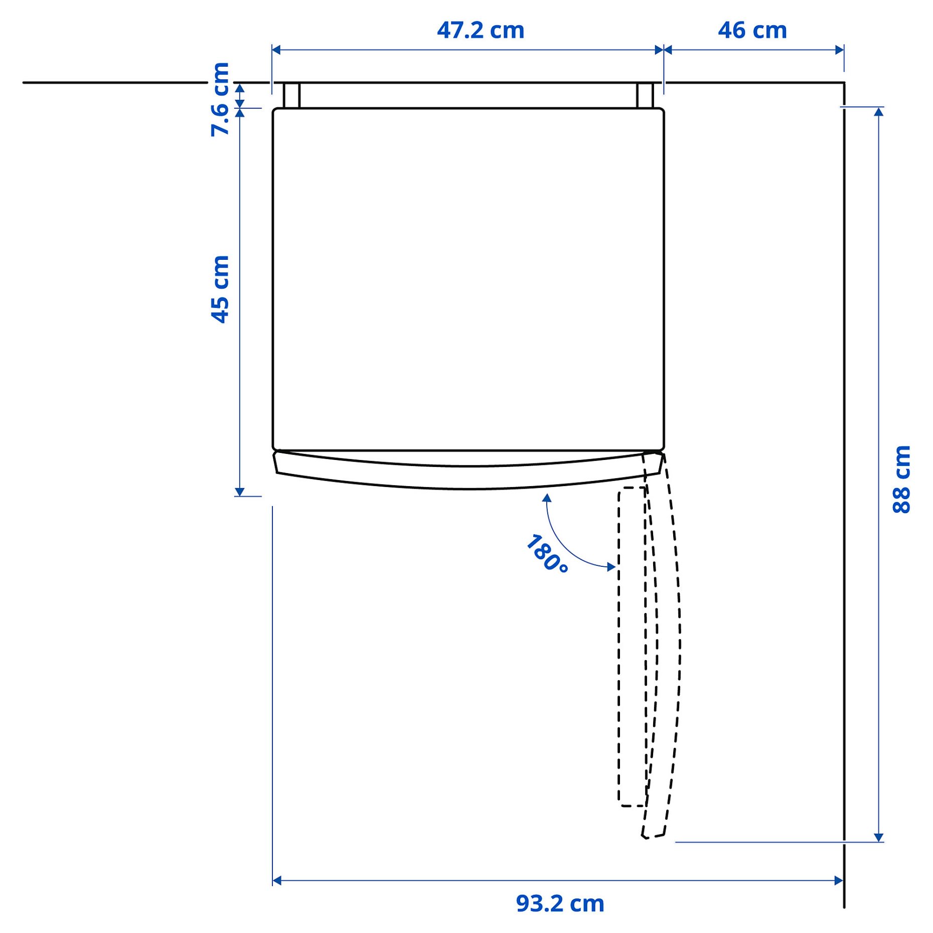 TILLREDA, ψυγείο ελεύθερο, 43 l, 605.787.29