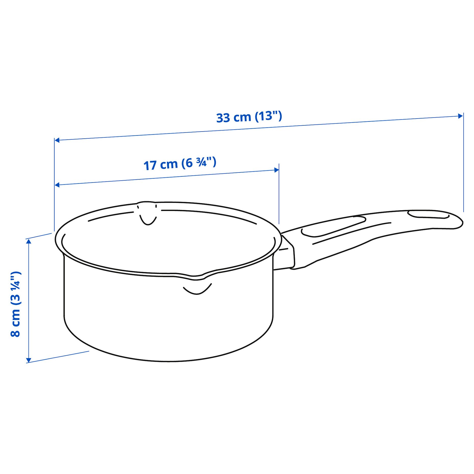 HEMLAGAD, saucepan non-stick coating, 1 l, 605.809.11