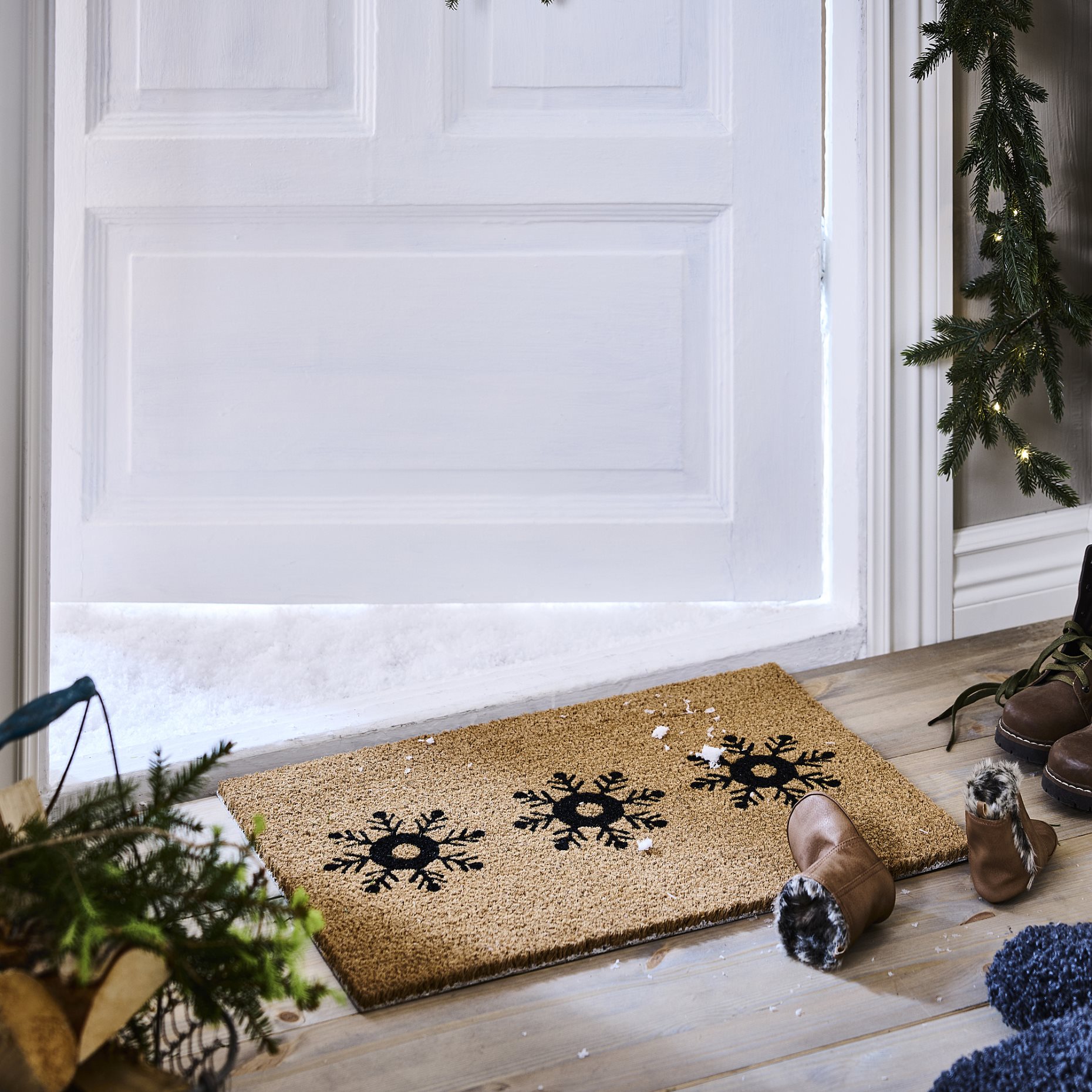 VINTERFINT, door mat/snowflake pattern, 40x60 cm, 605.815.57