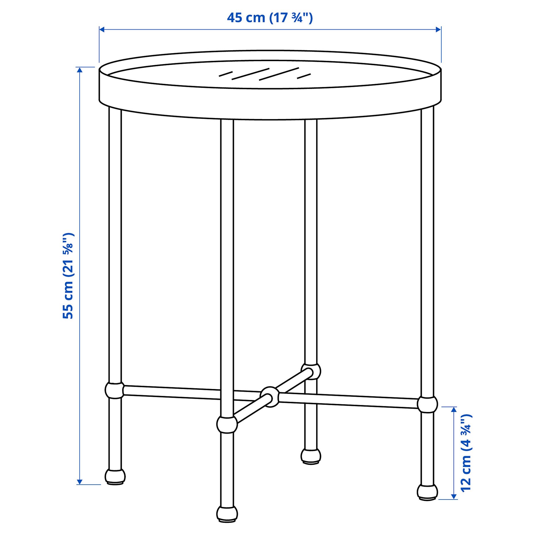 TORSJÖ, side table, 45 cm, 605.904.15