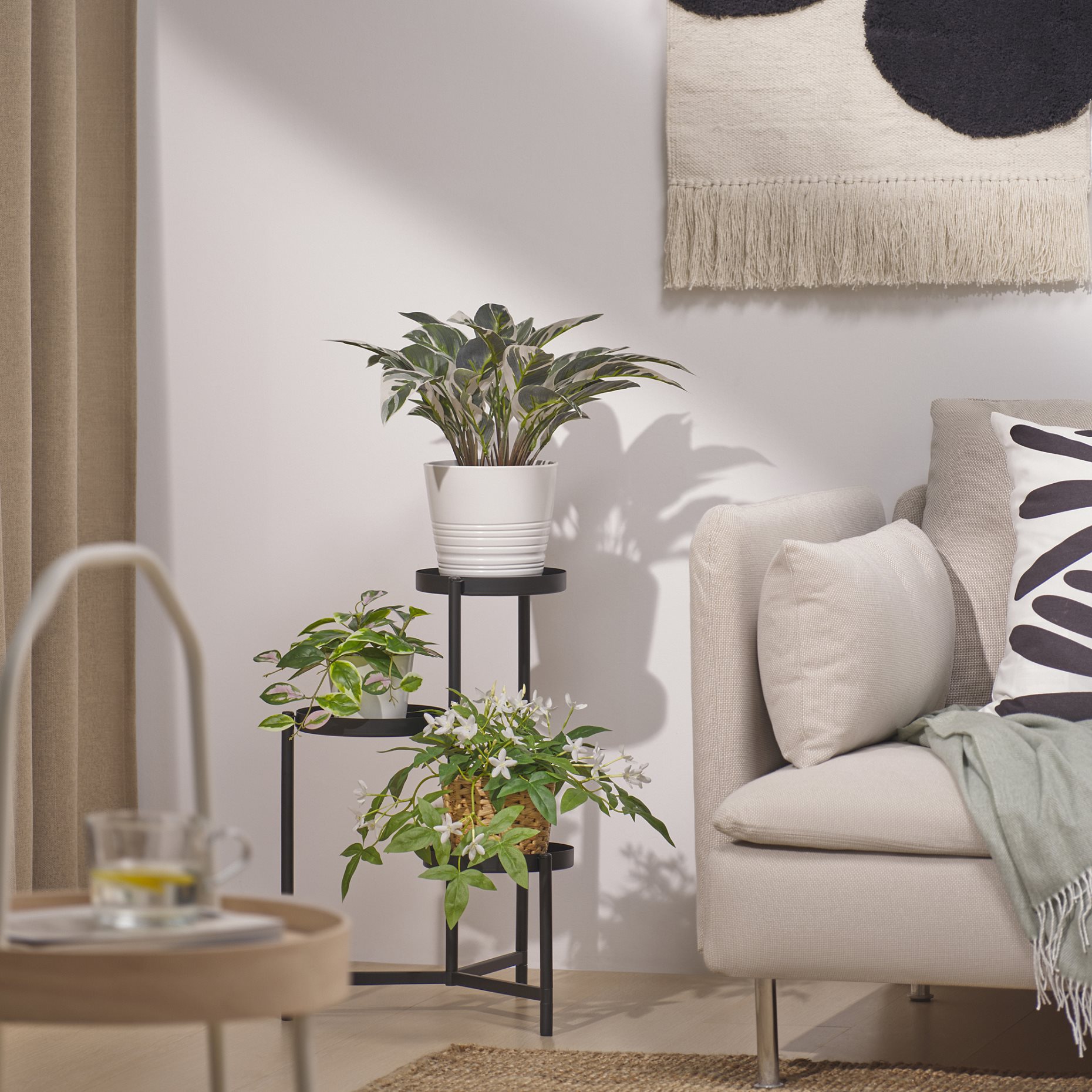 FEJKA, artificial potted plant in/outdoor/hanging/Jasmine, 12 cm, 605.932.25