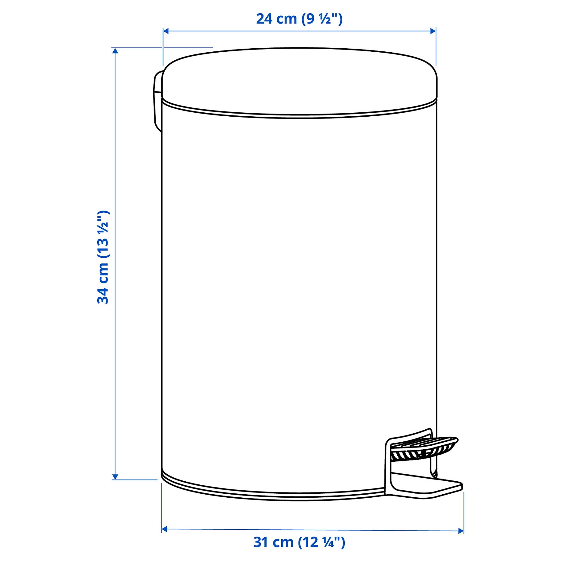 STENTRAPPA, pedal bin, 9 l, 605.953.85