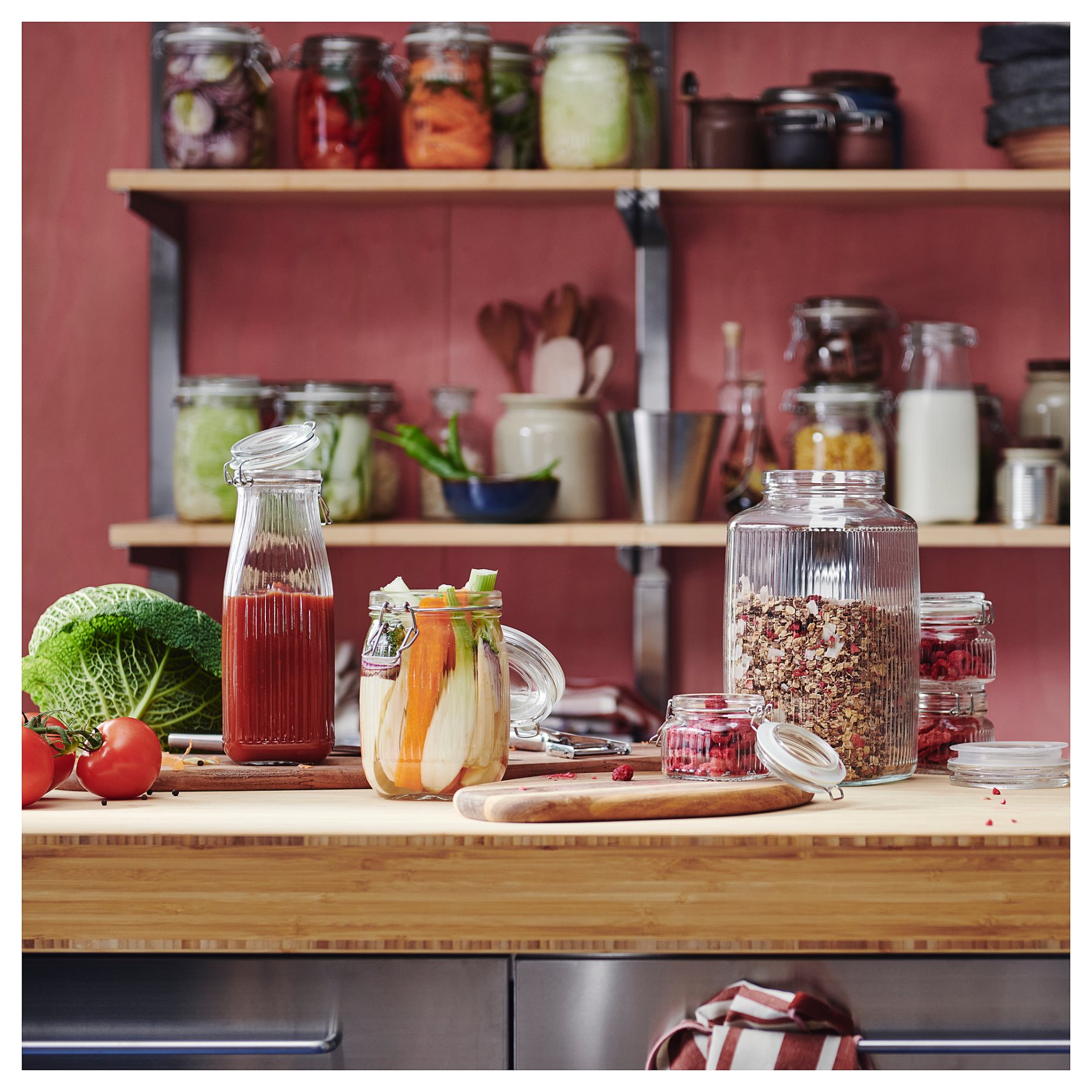 KÖSSEBÄR, βάζο με καπάκι, 1 l, 605.985.34