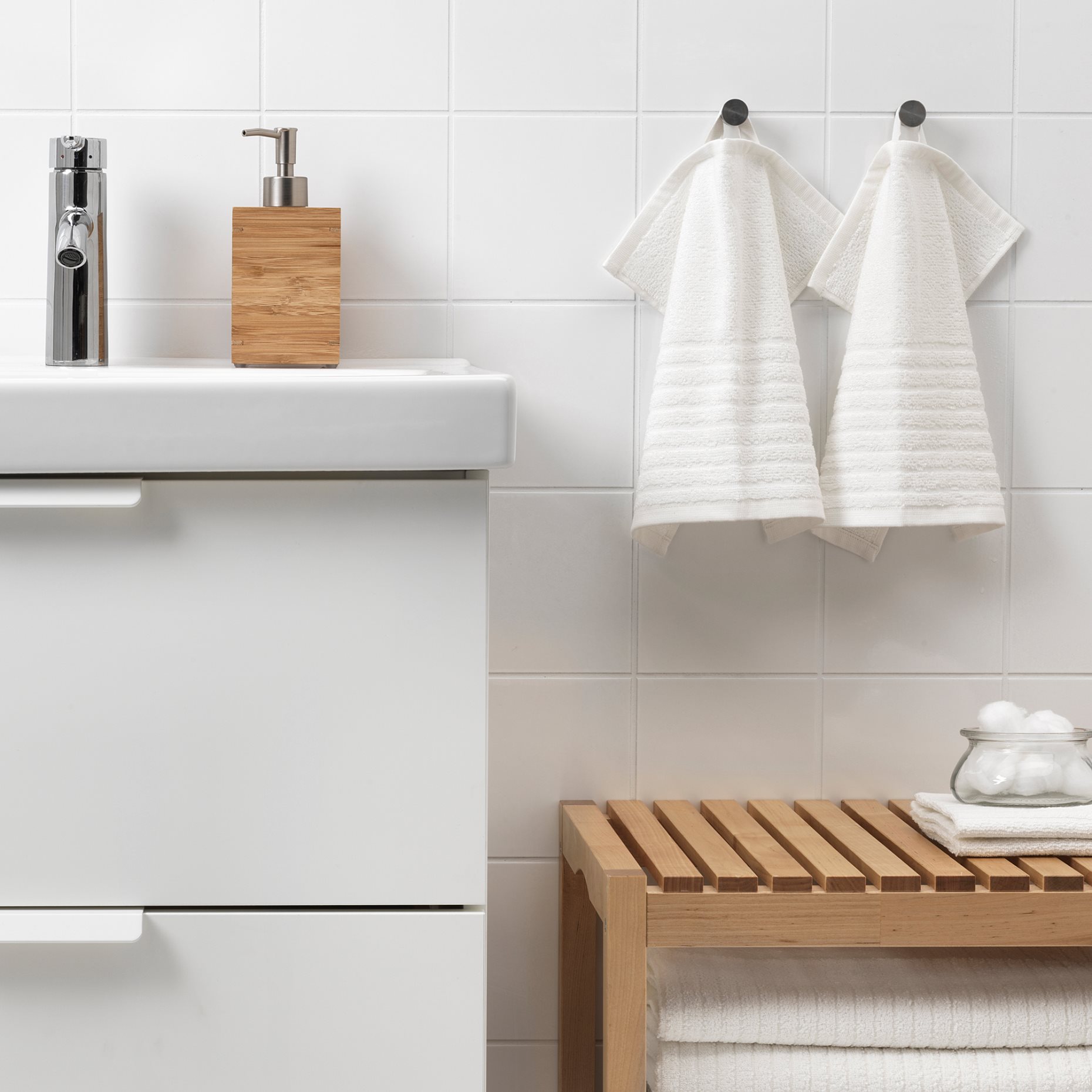 VÅGSJÖN, πετσέτα, 4 τεμ. 30x30 cm, 606.091.51