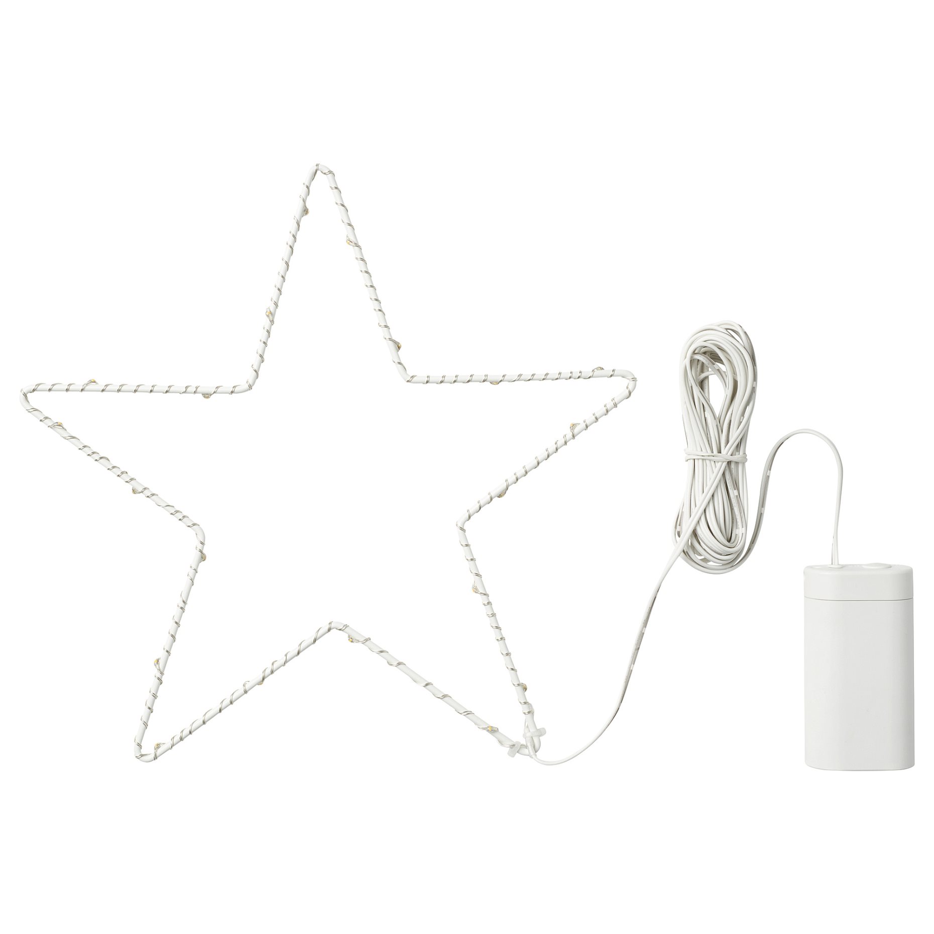STRÅLA, decoration lighting with built-in LED light source/battery-operated/star-shaped, 27 cm, 606.332.69