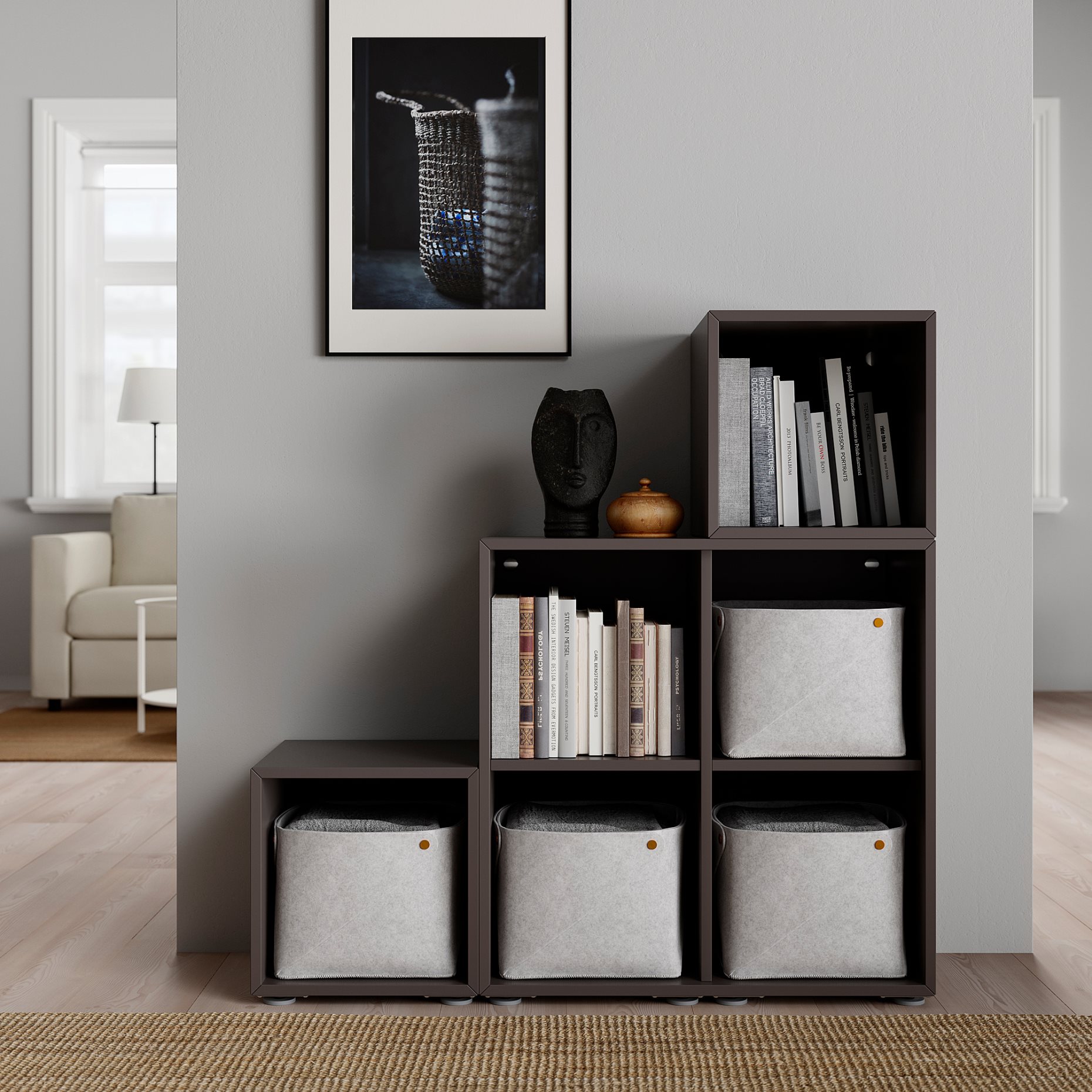 EKET, cabinet combination with feet, 691.908.61