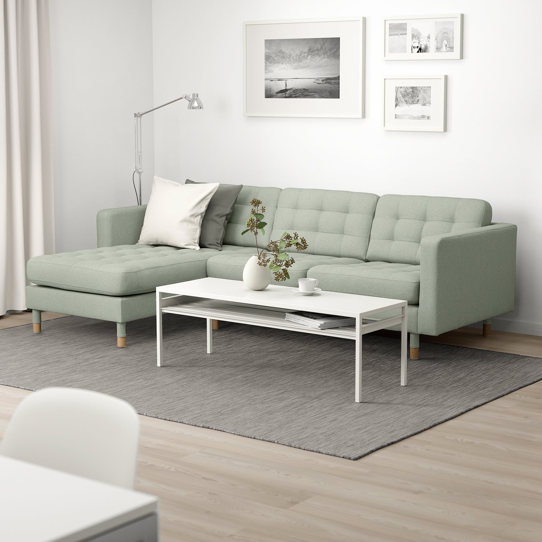 LANDSKRONA, 3-seat sofa with chaise longue, 692.726.87