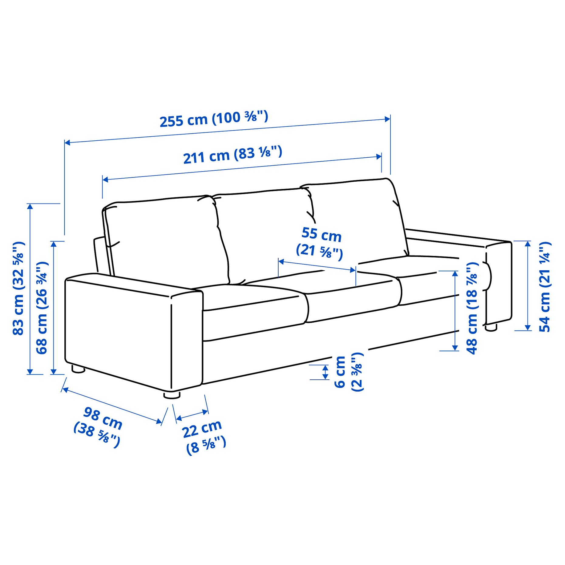 VIMLE, 3-seat sofa, 694.013.35